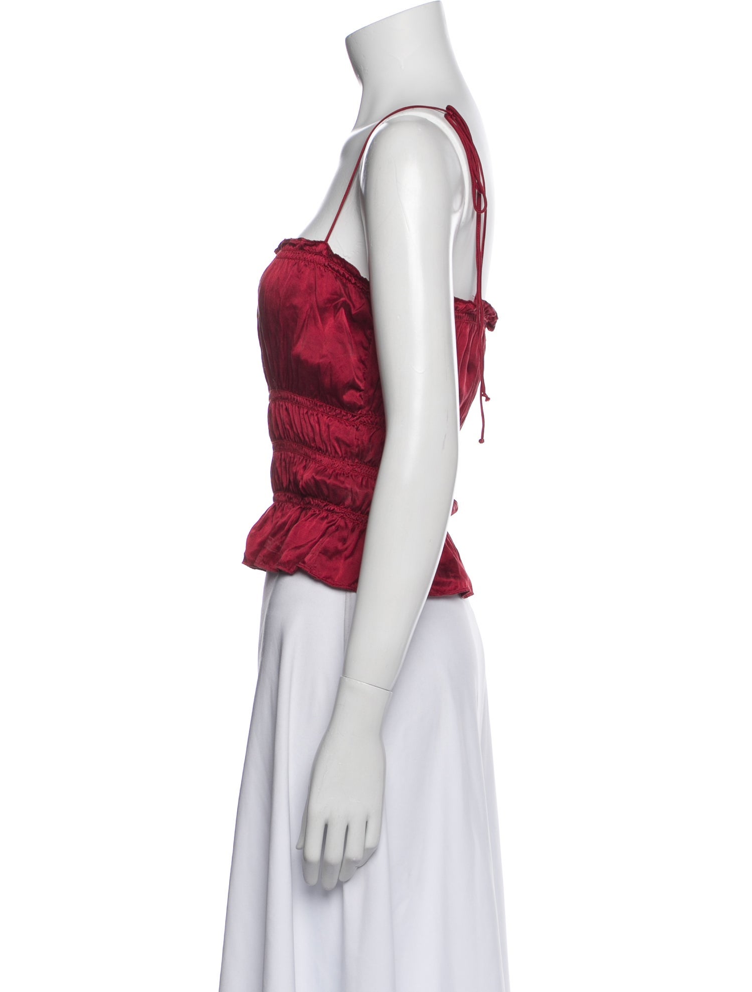 Reformation Square Neckline Sleeveless Crop Top