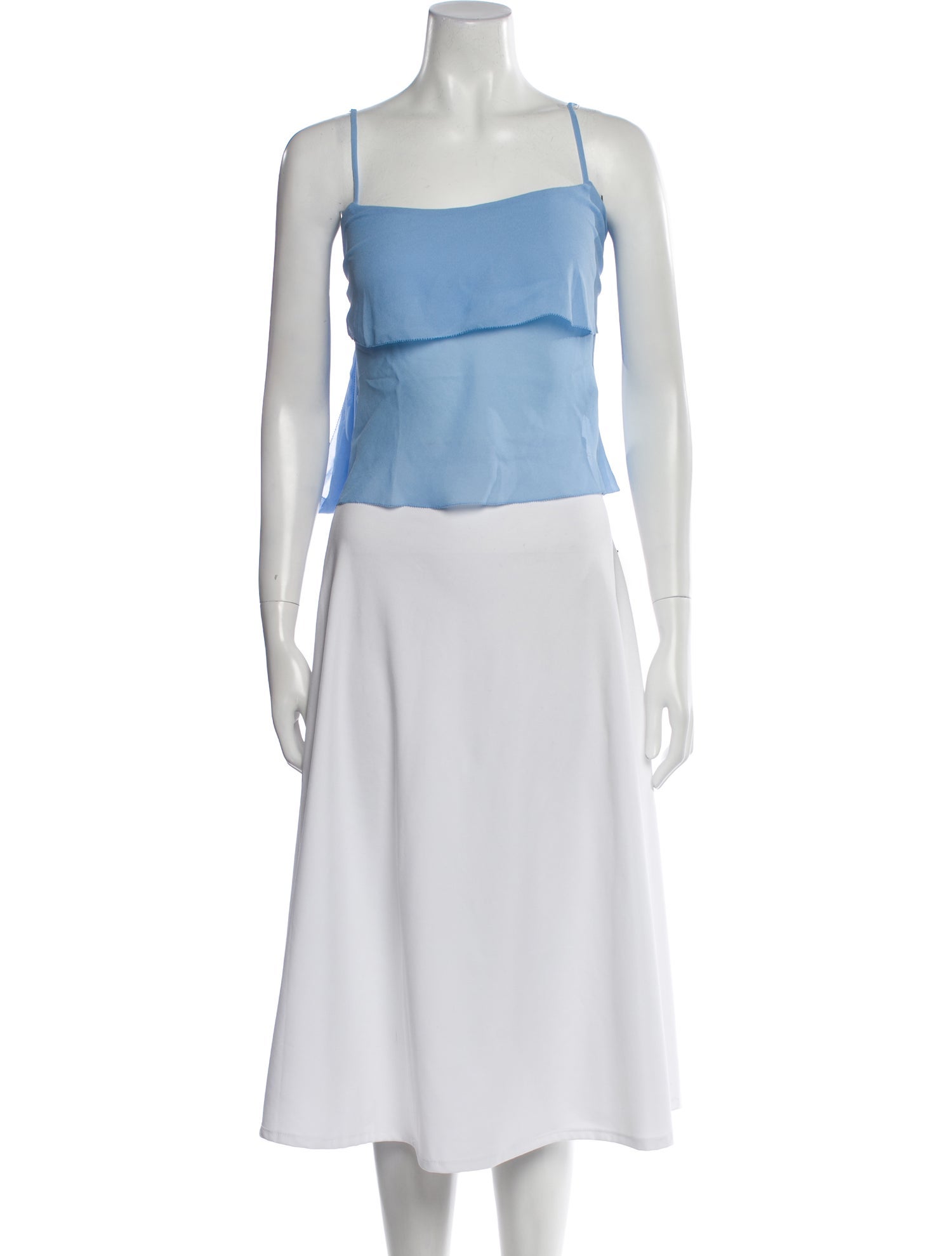 Reformation Square Neckline Sleeveless Crop Top