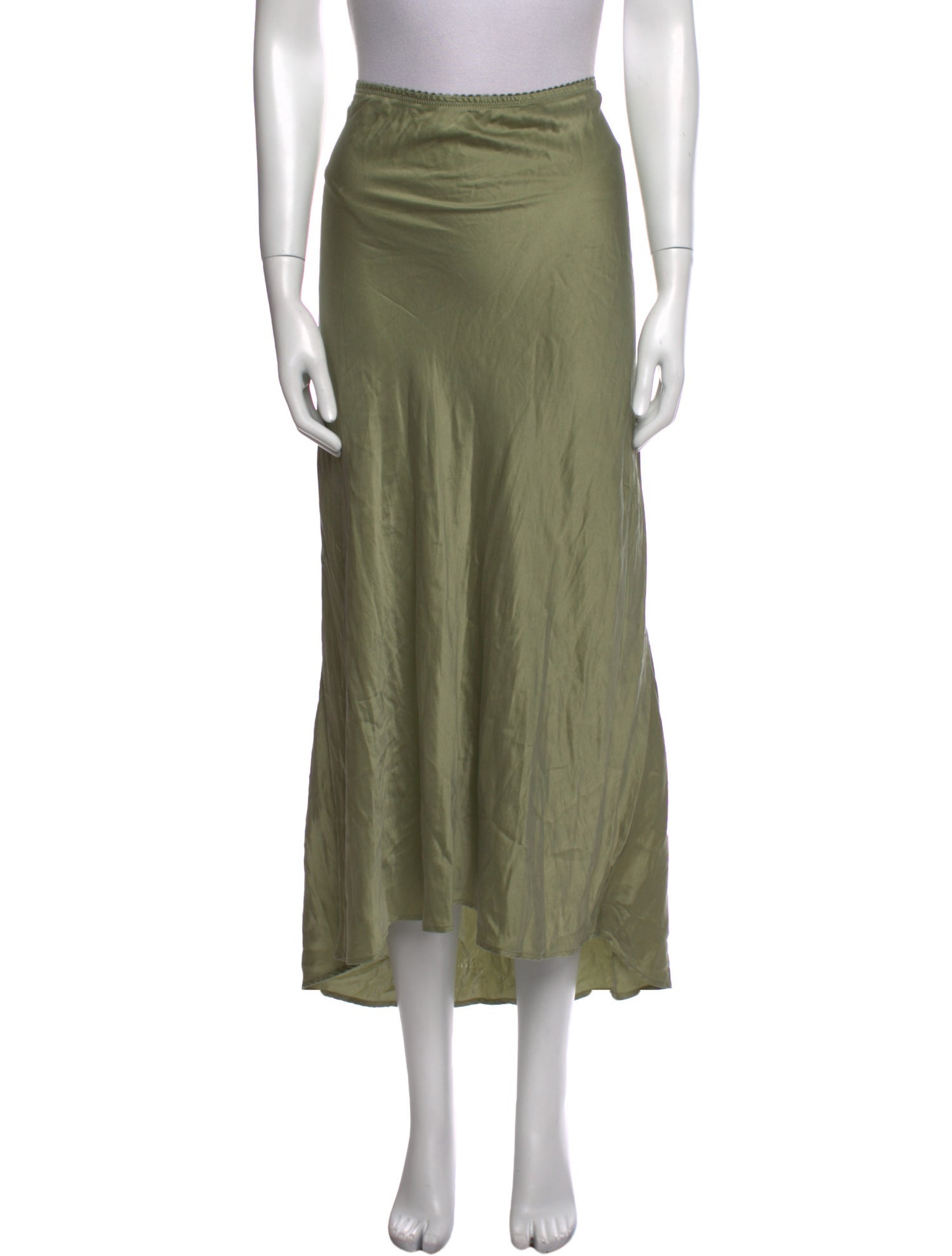 Reformation Silk Midi Length Skirt