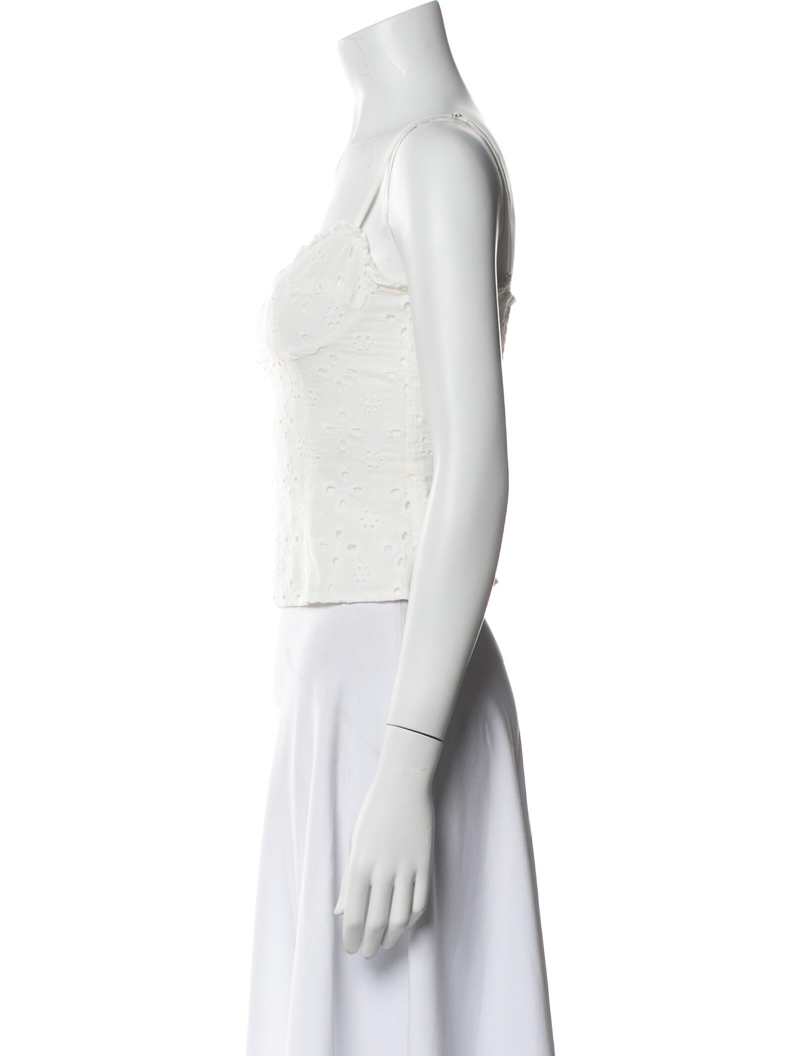 Reformation Square Neckline Sleeveless Crop Top