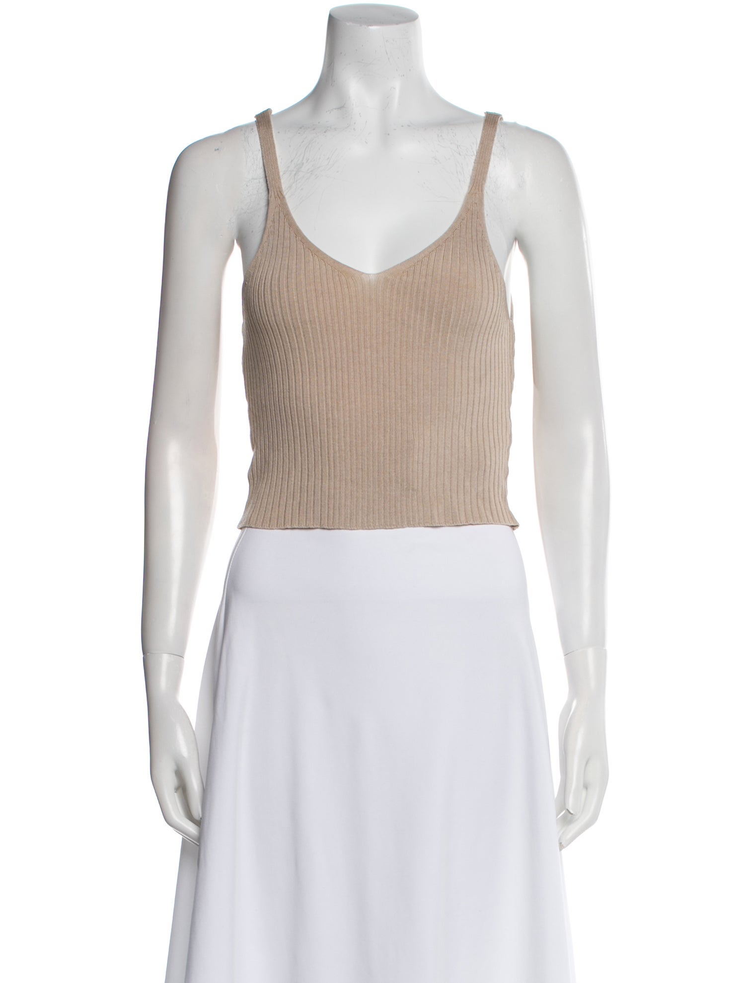 Reformation V-Neck Sleeveless Crop Top