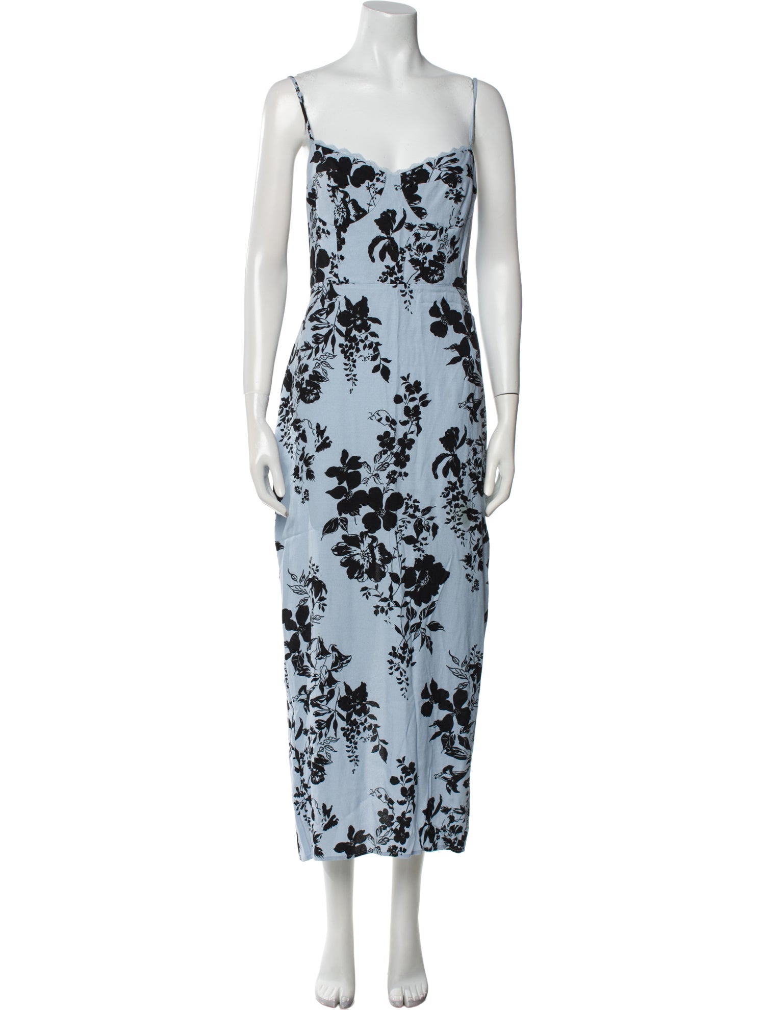 Reformation Floral Print Midi Length Dress