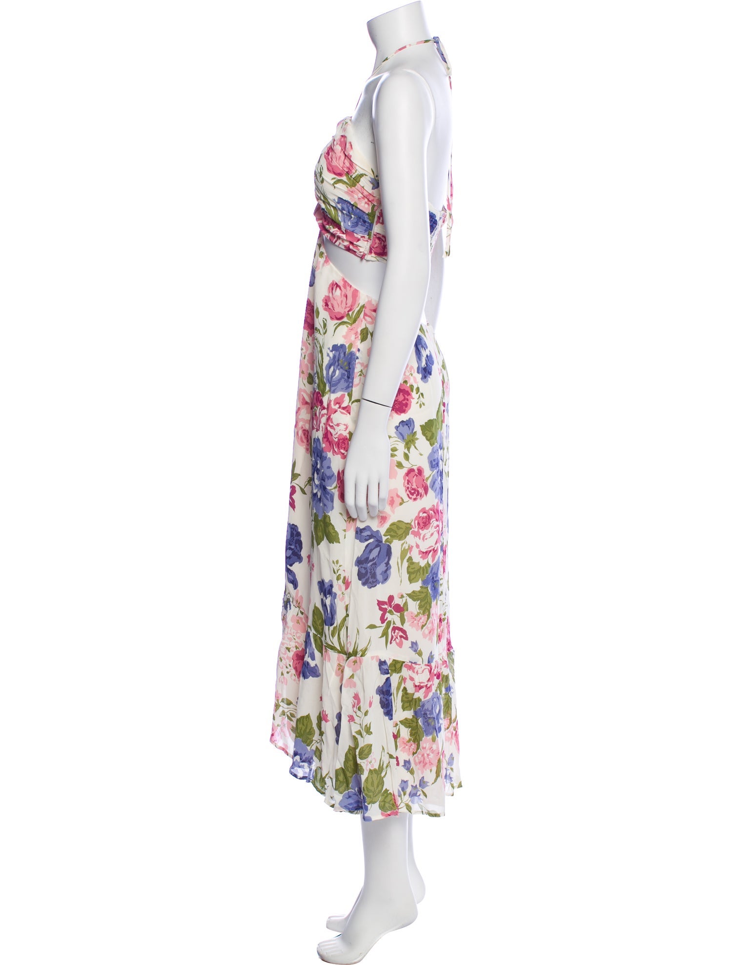 Reformation Floral Print Midi Length Dress