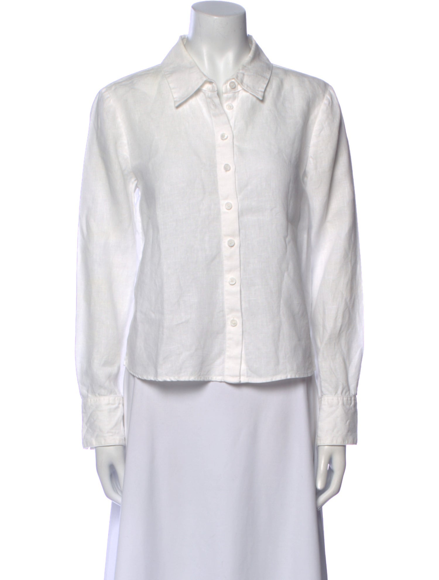 Reformation Linen Long Sleeve Button-Up Top