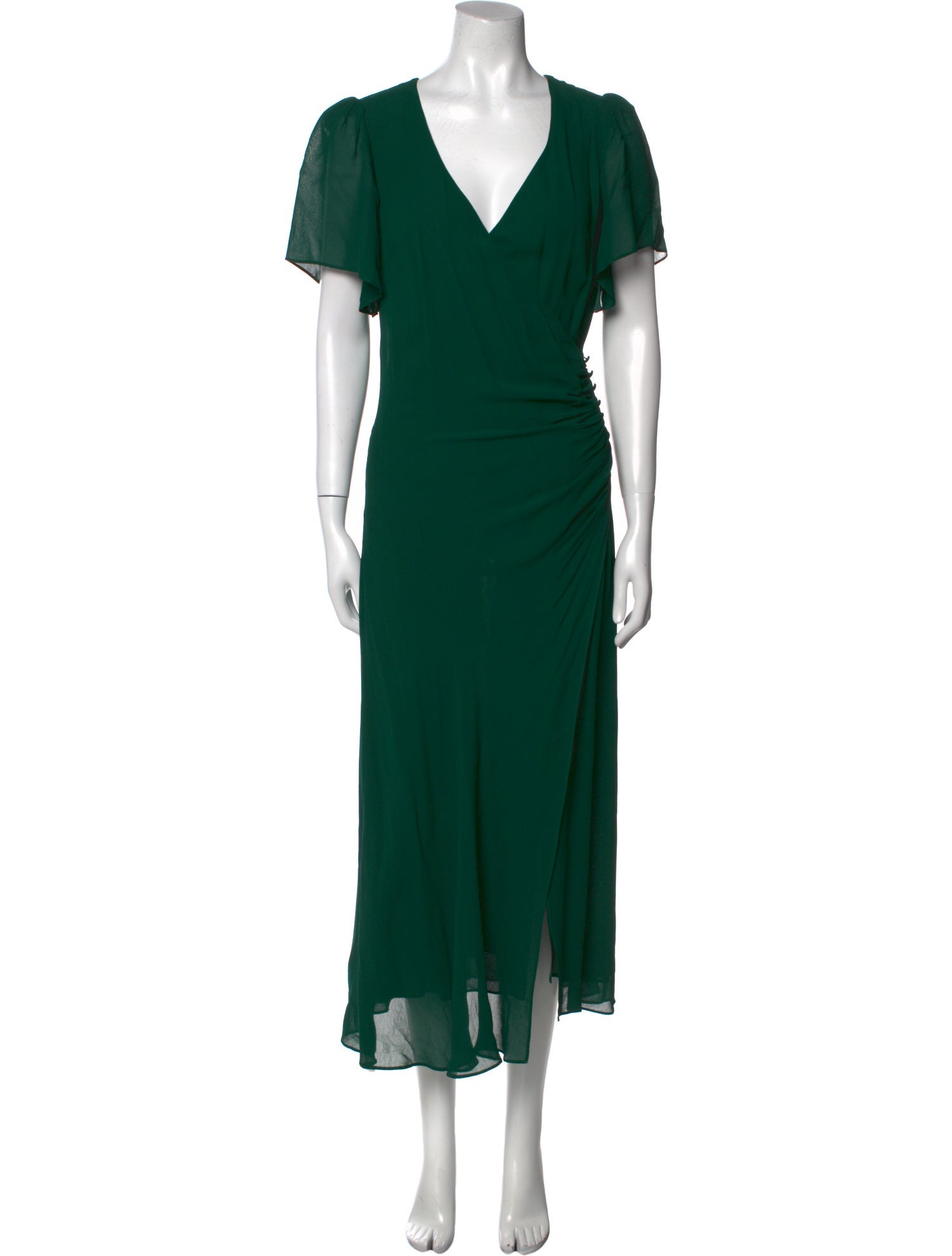 Reformation V-Neck Midi Length Dress