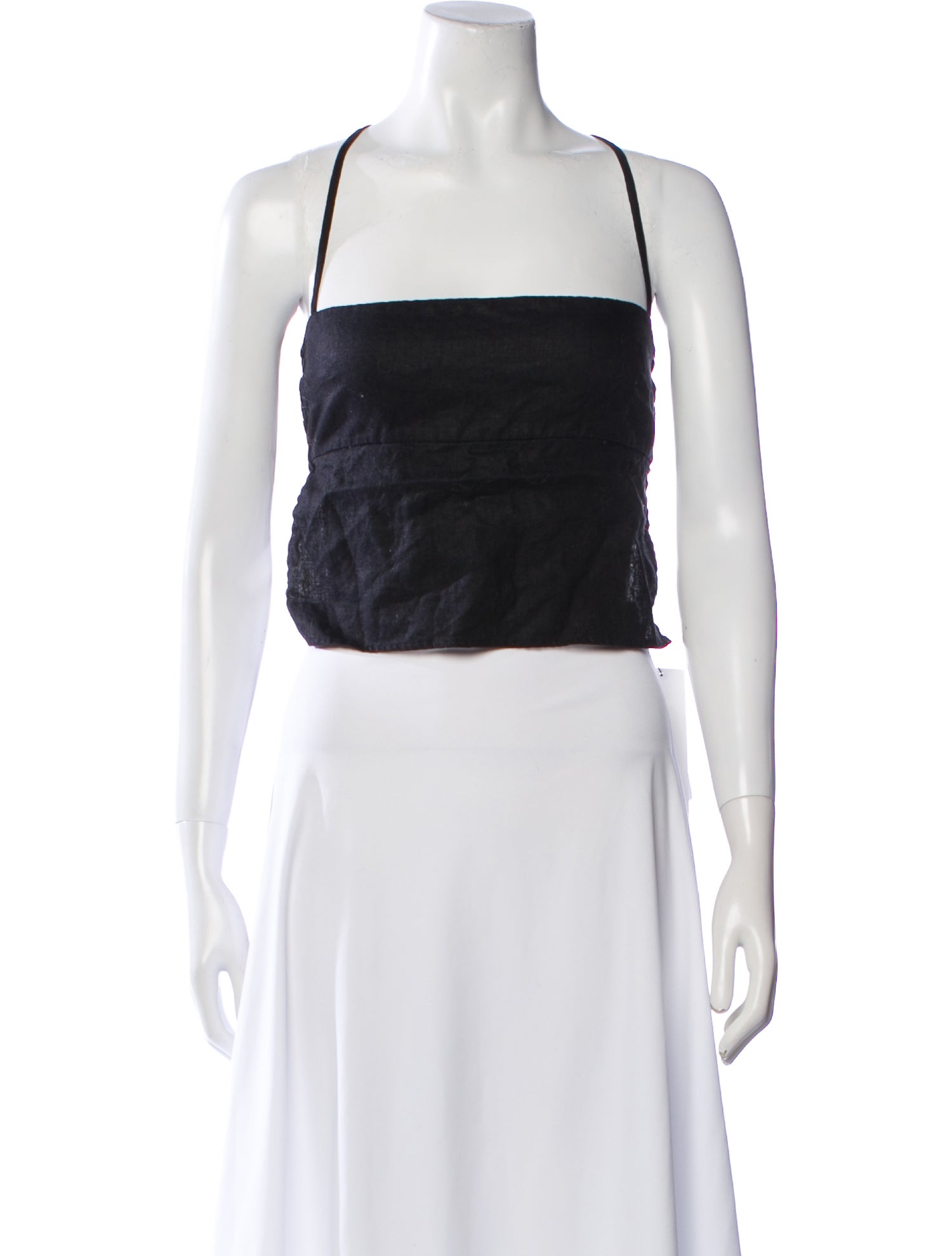 Reformation Linen Square Neckline Crop Top