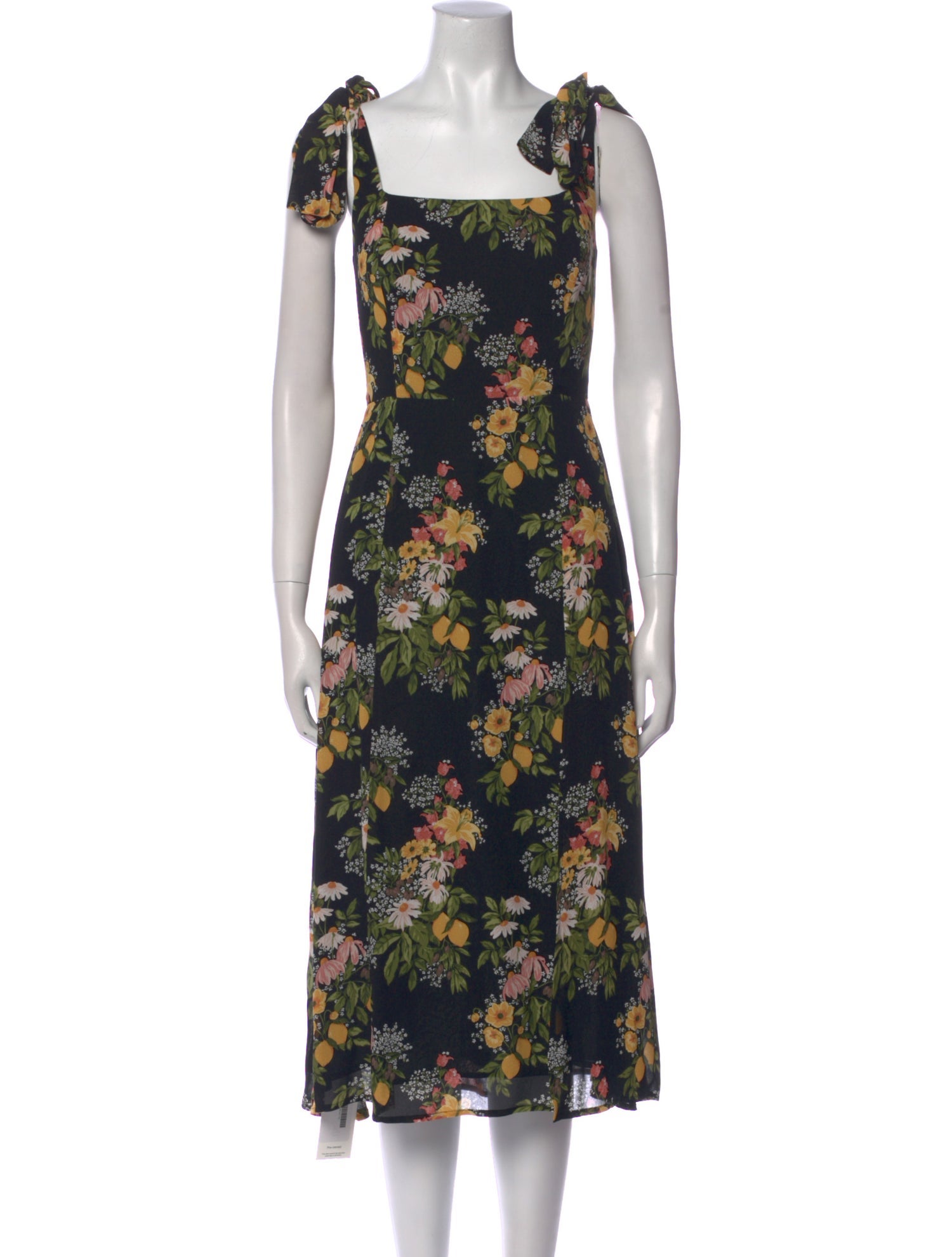 Reformation Floral Print Midi Length Dress