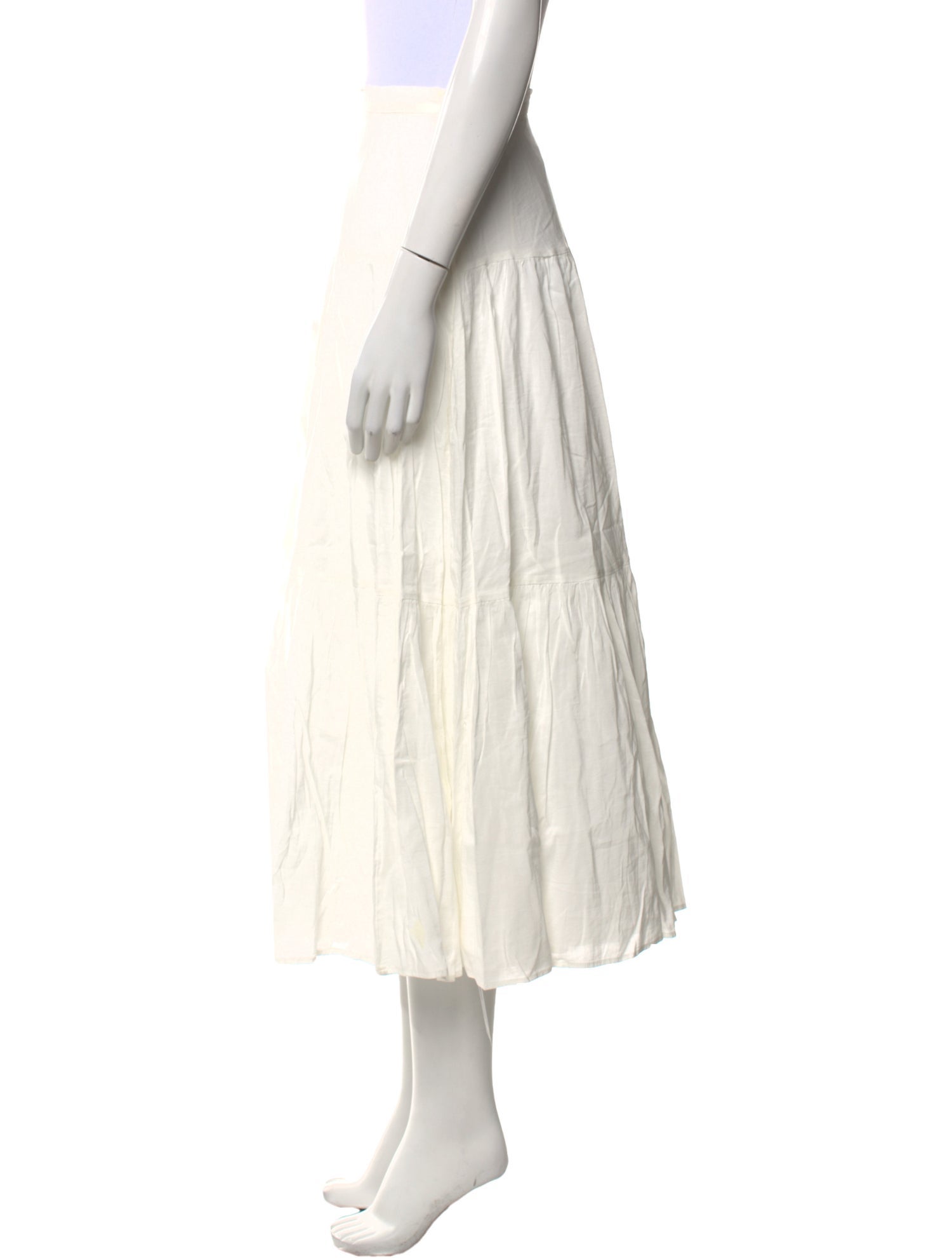 Reformation Pleated Accents Midi Length Skirt