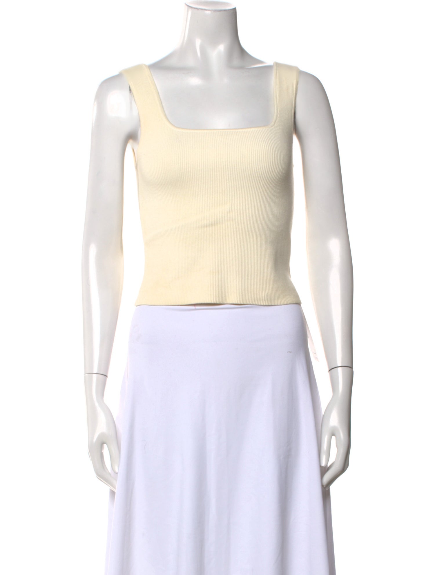 Reformation Square Neckline Sleeveless Crop Top