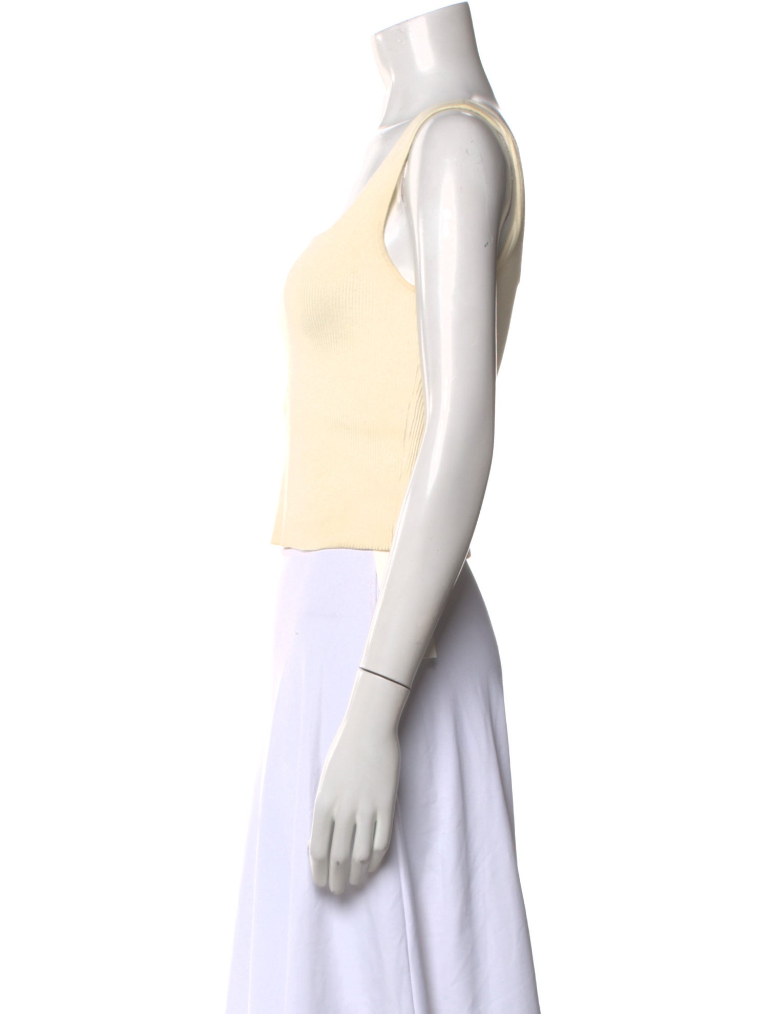 Reformation Square Neckline Sleeveless Crop Top