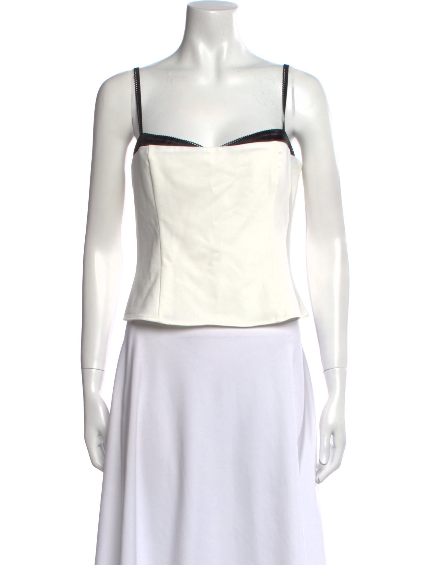 Reformation Square Neckline Sleeveless Crop Top