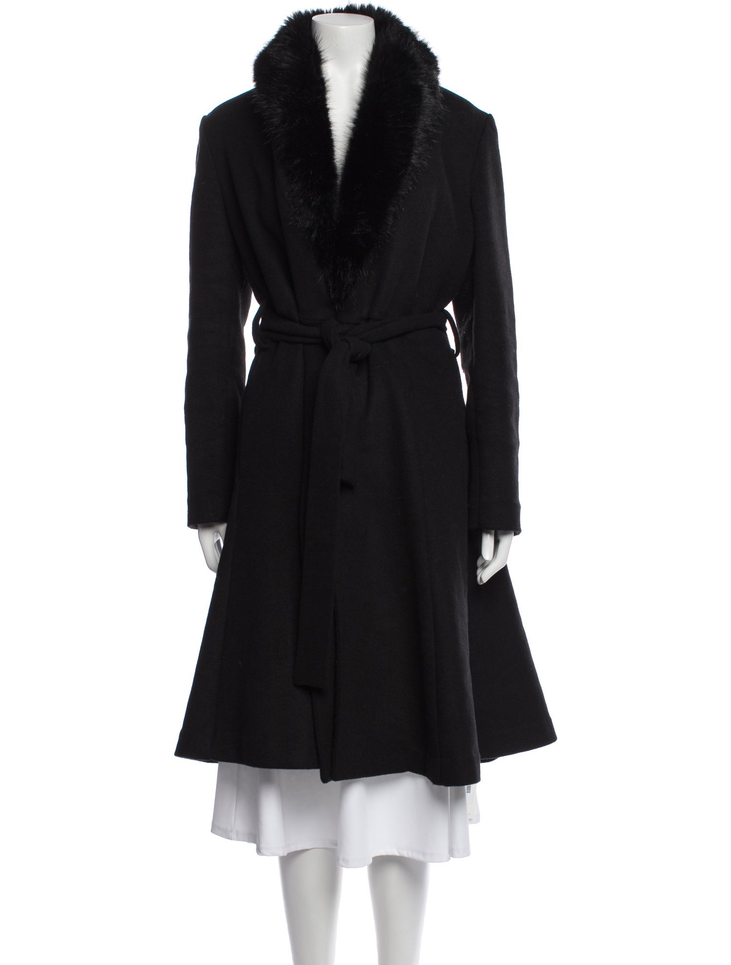 Reformation Wool Faux Fur Coat