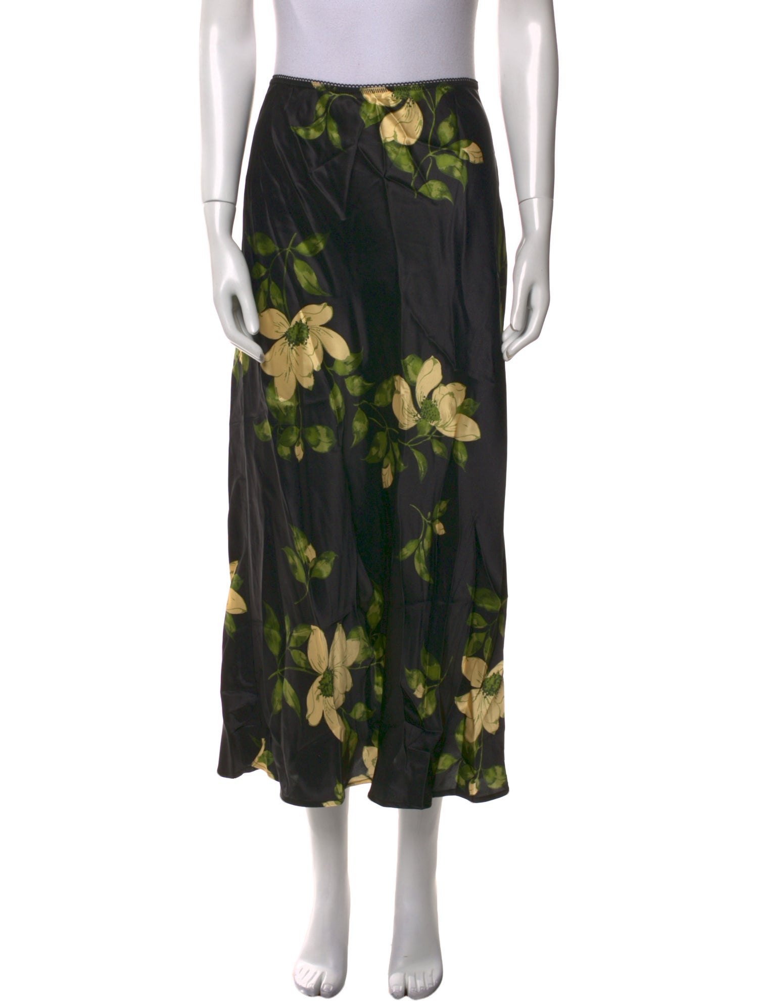 Reformation Silk Midi Length Skirt