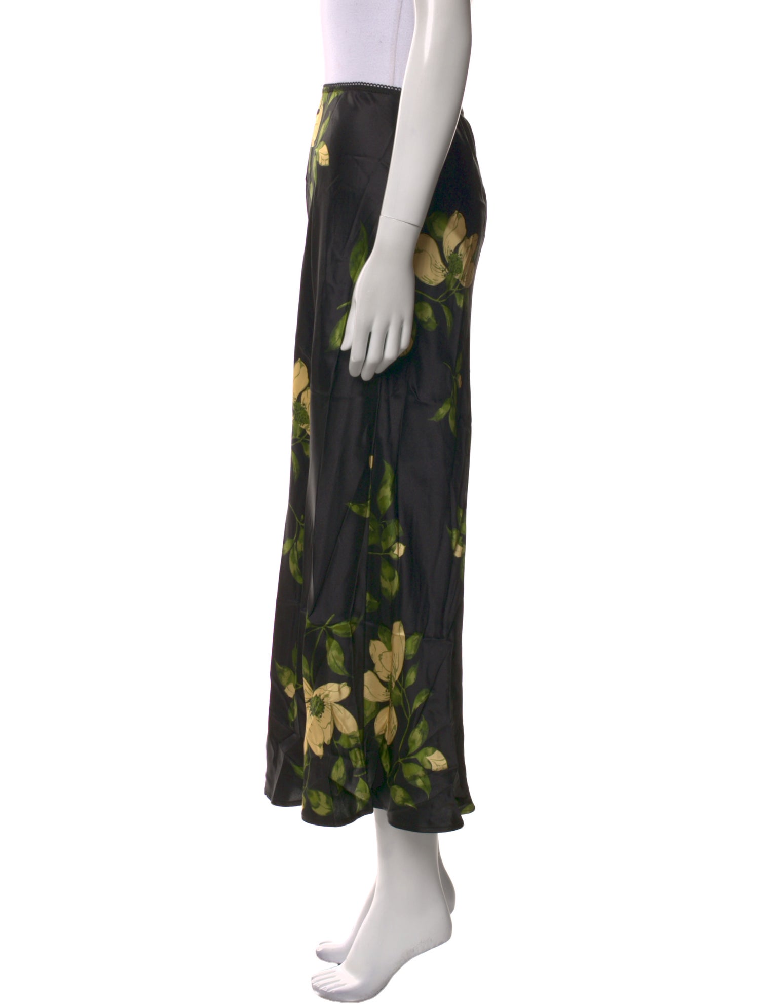 Reformation Silk Midi Length Skirt