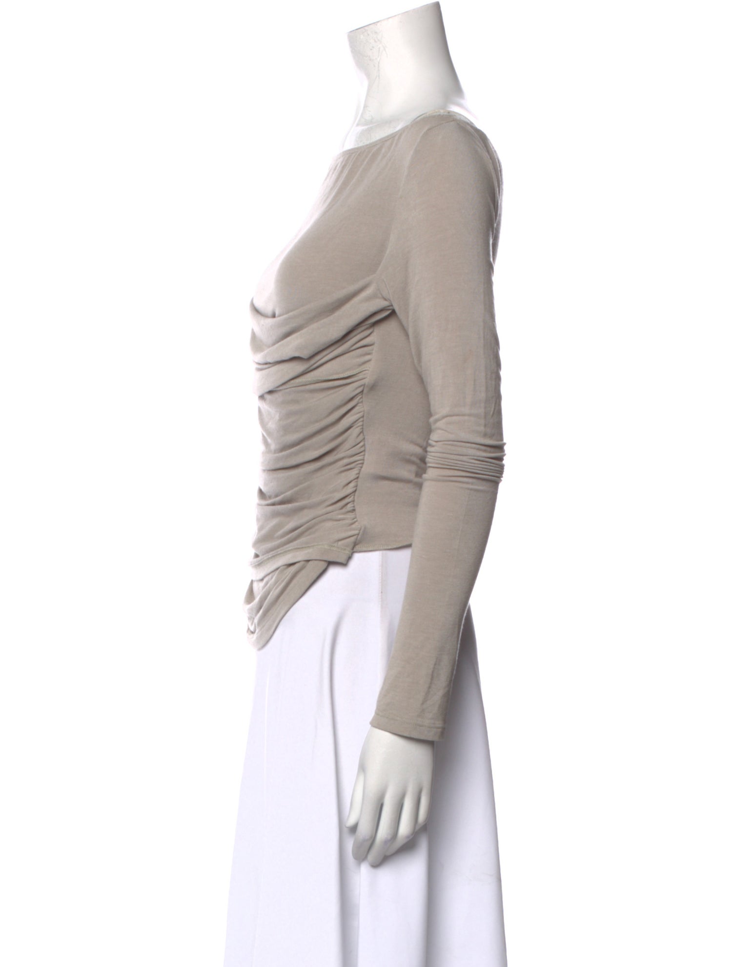 Reformation Bateau Neckline Long Sleeve Top