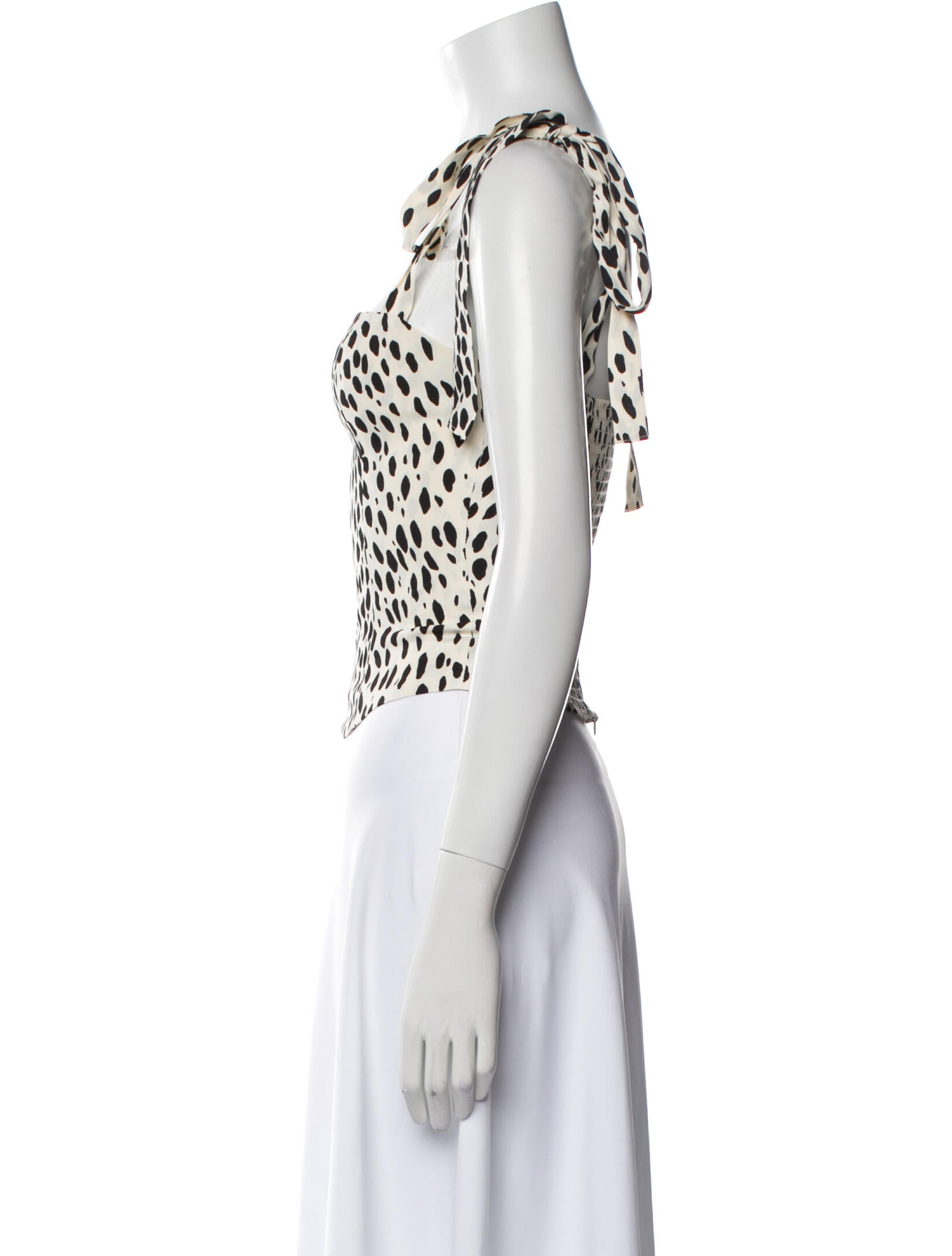 Reformation Animal Print Square Neckline Crop Top