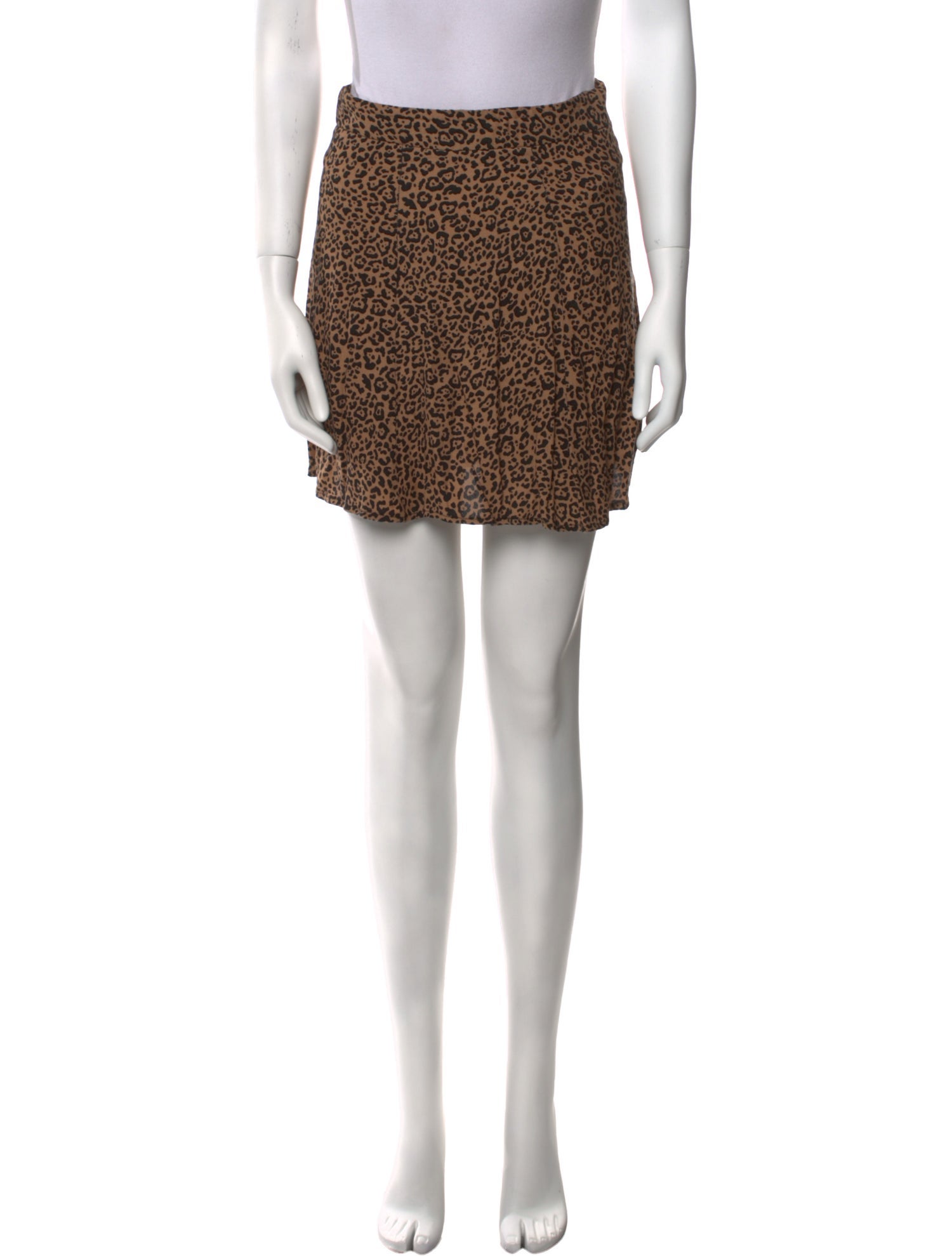 Reformation Animal Print Mini Skirt