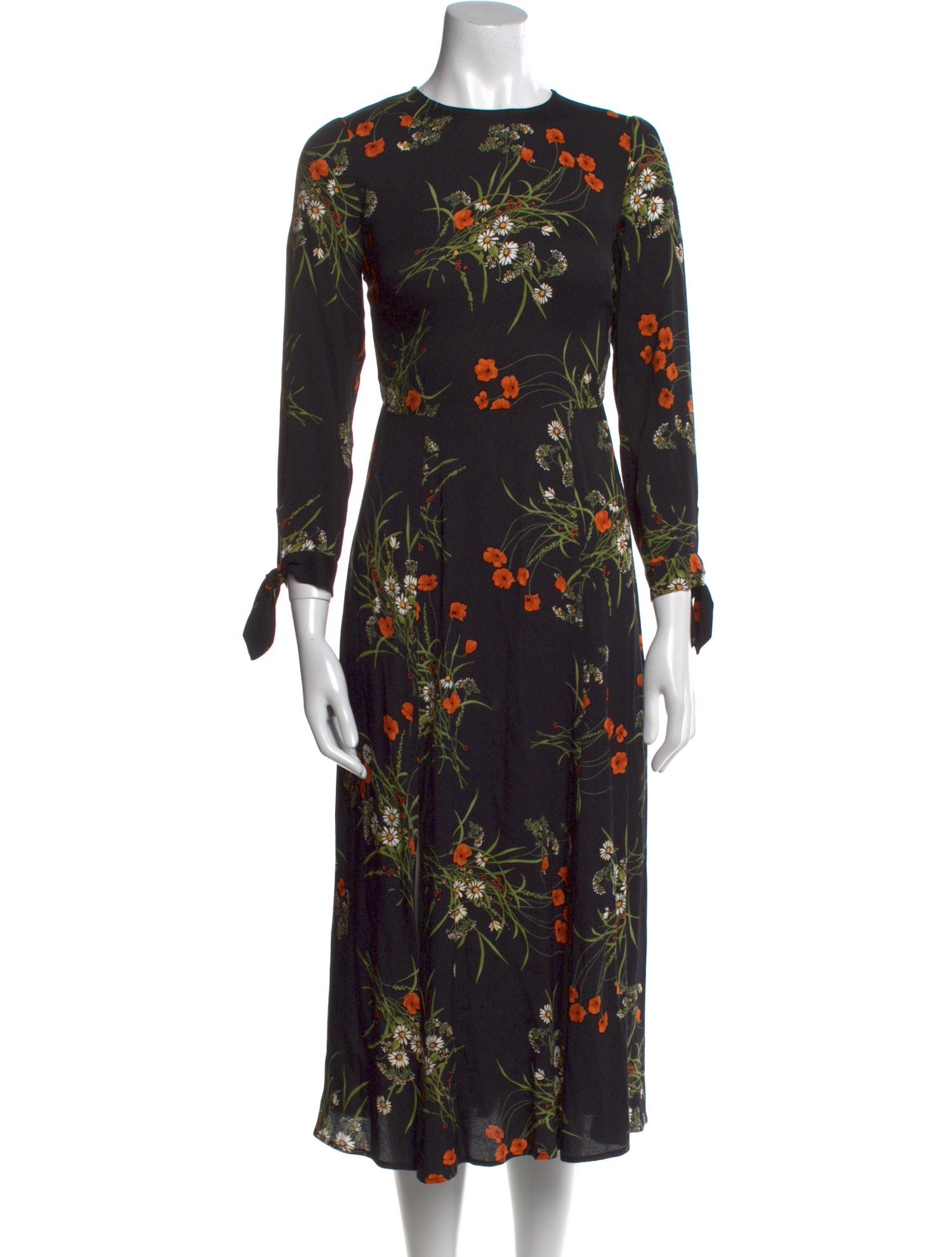 Reformation Floral Print Midi Length Dress w/ Tags