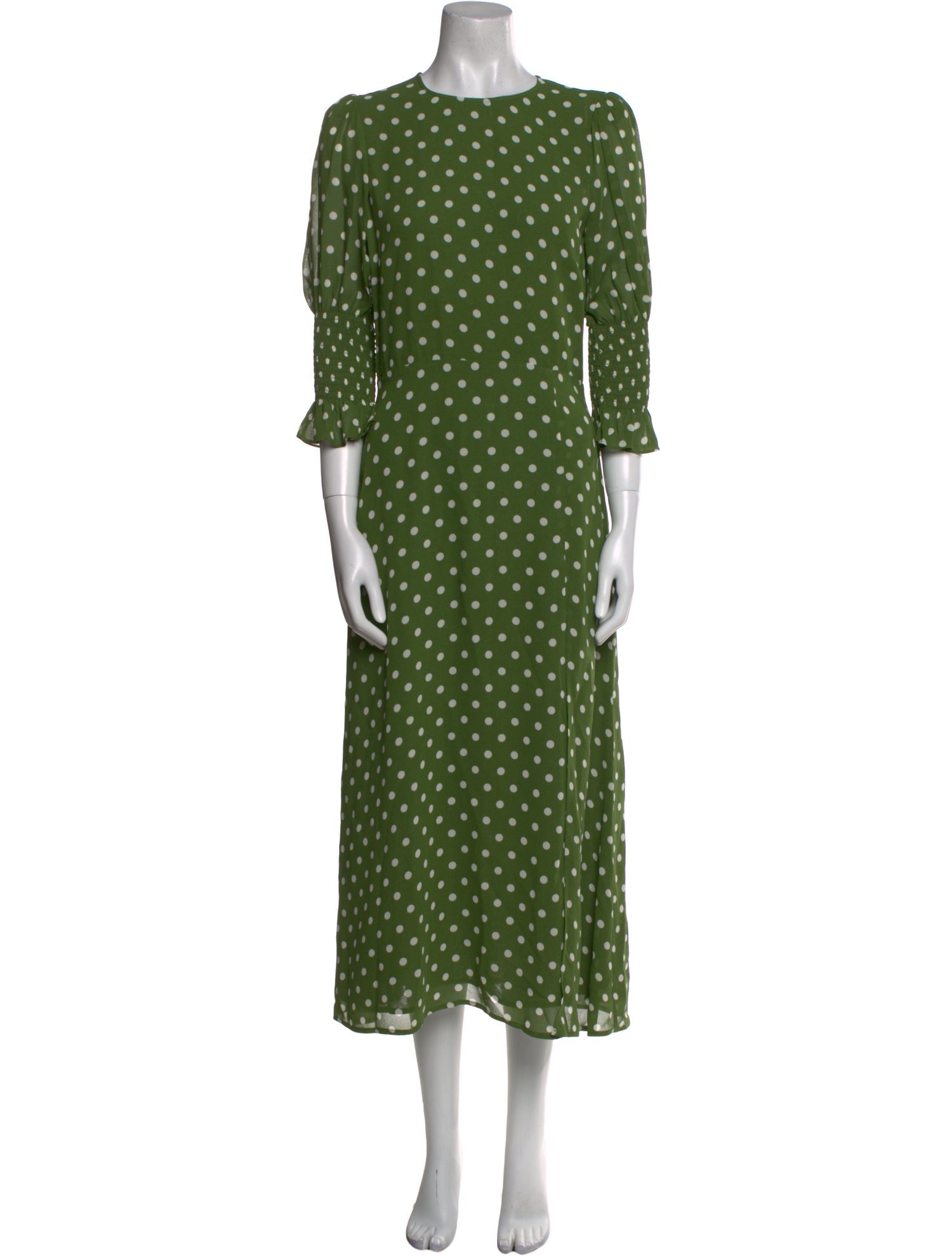 Reformation Polka Dot Print Long Dress
