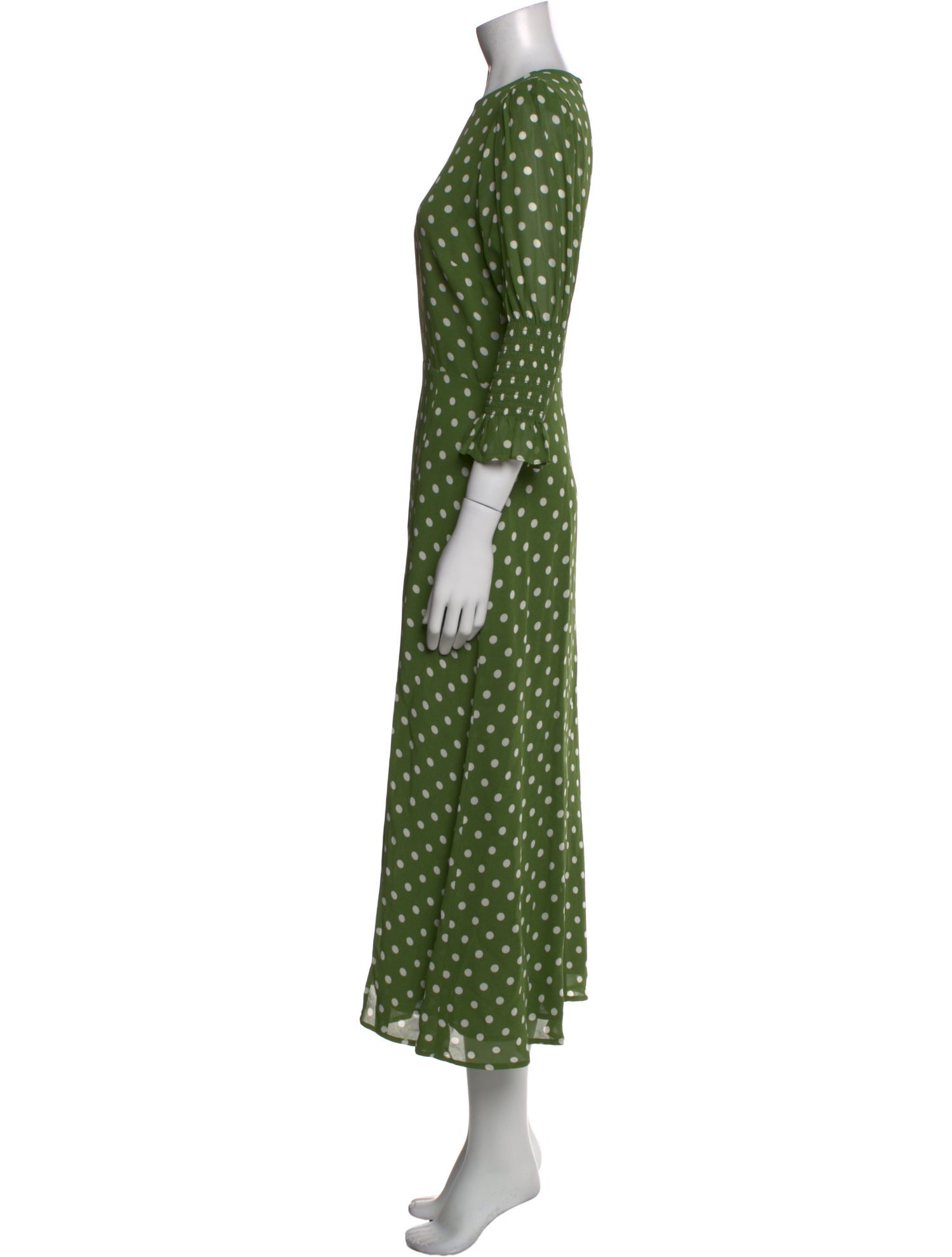 Reformation Polka Dot Print Long Dress