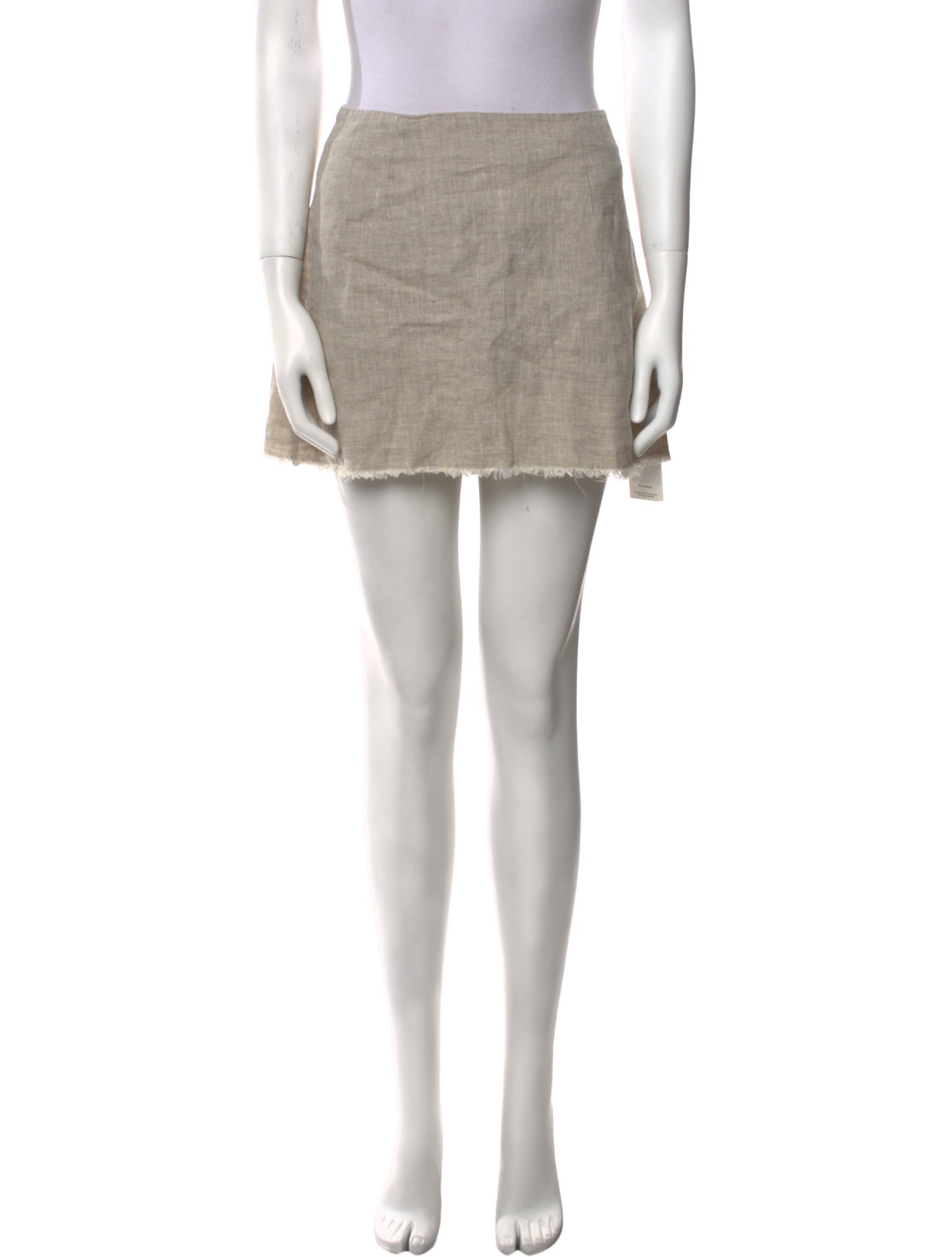 Reformation Raw-Edge Trim Mini Skirt