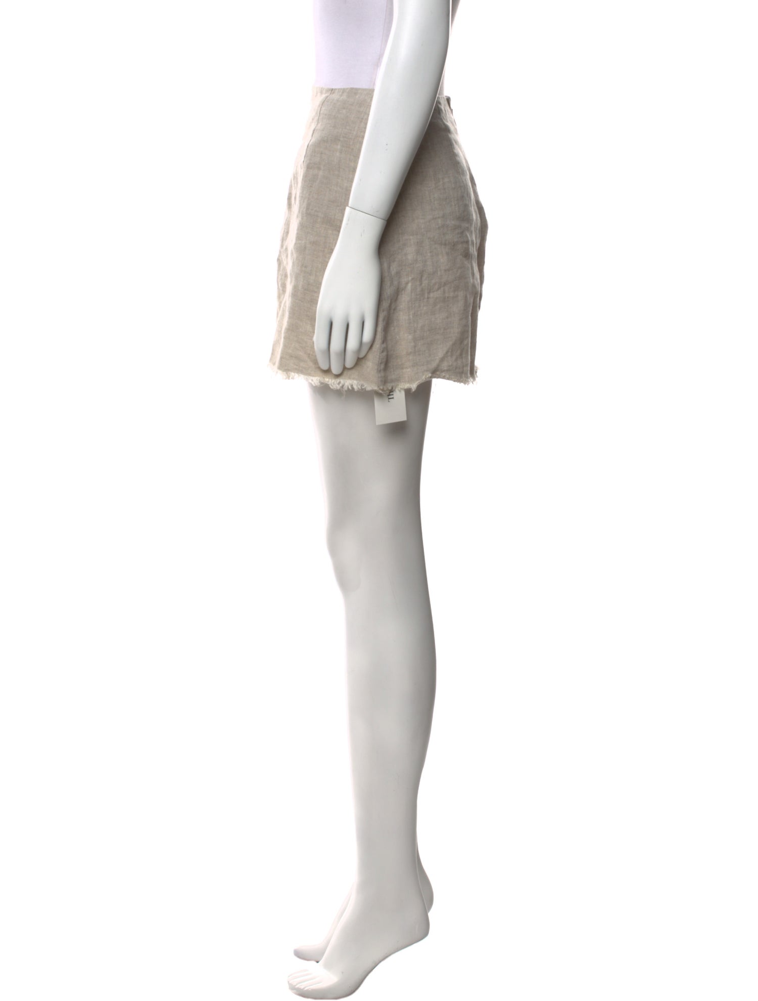 Reformation Raw-Edge Trim Mini Skirt