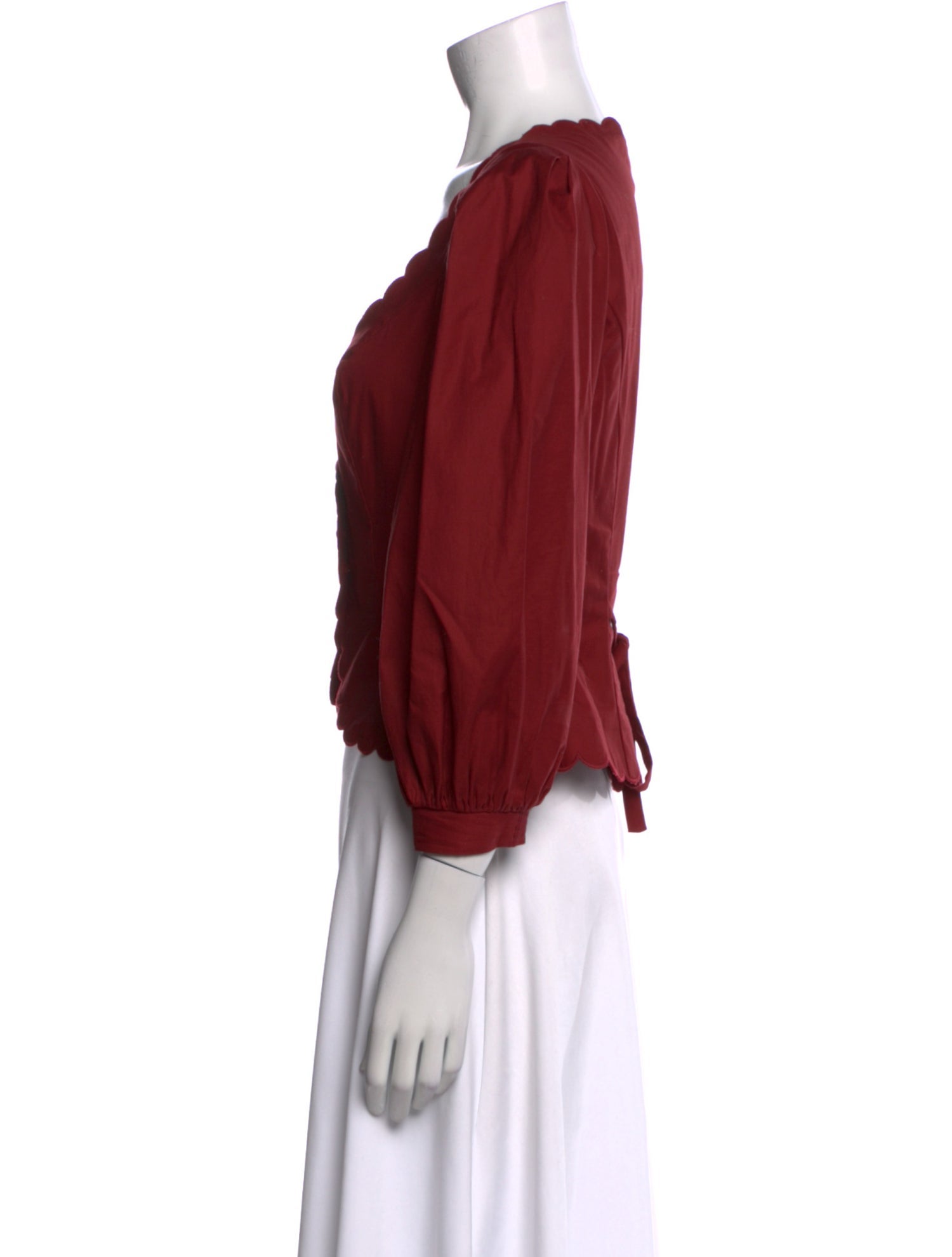 Reformation V-Neck Three-Quarter Sleeve Crop Top