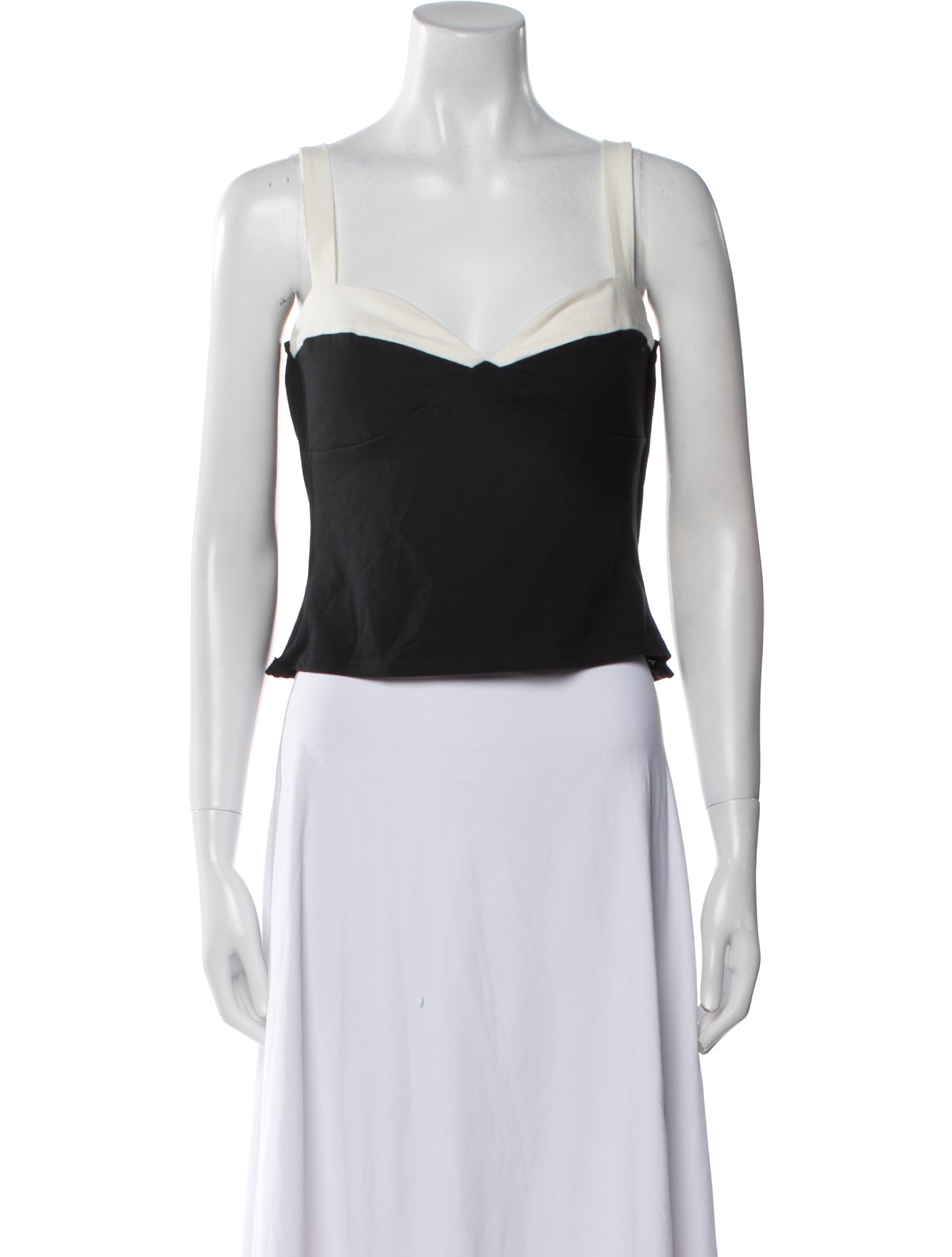 Reformation Square Neckline Sleeveless Crop Top