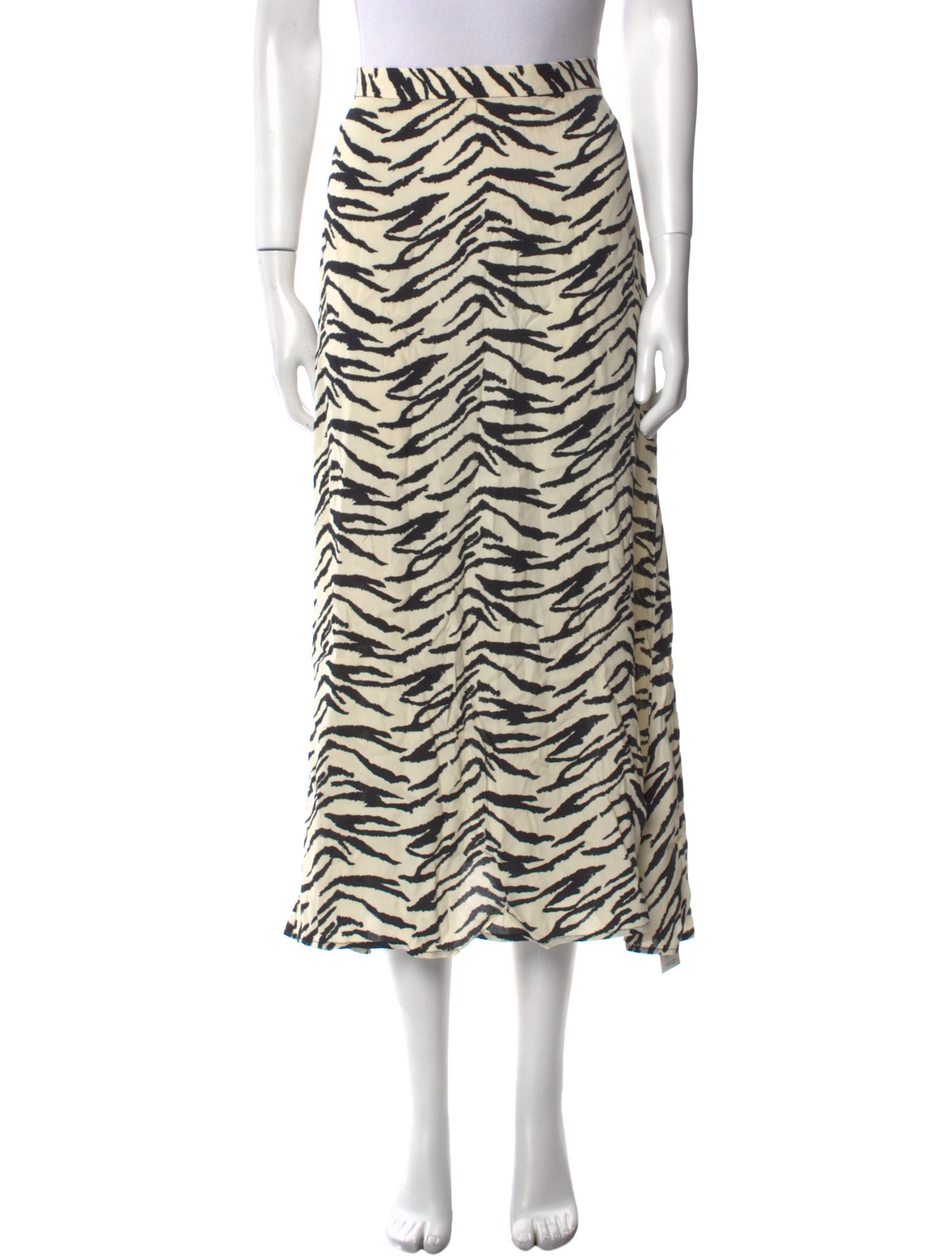 Reformation Animal Print Midi Length Skirt