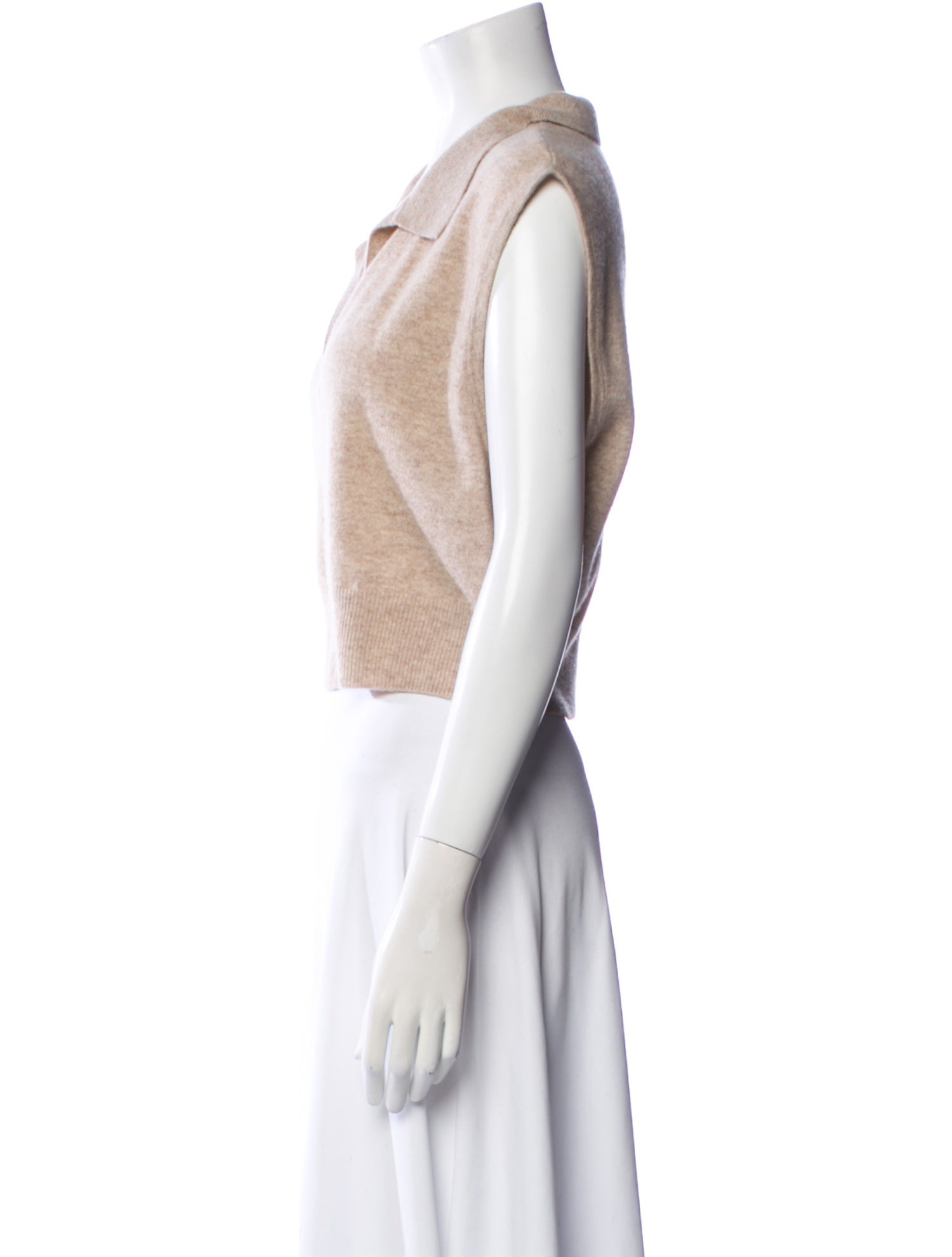 Reformation Cashmere V-Neck Crop Top