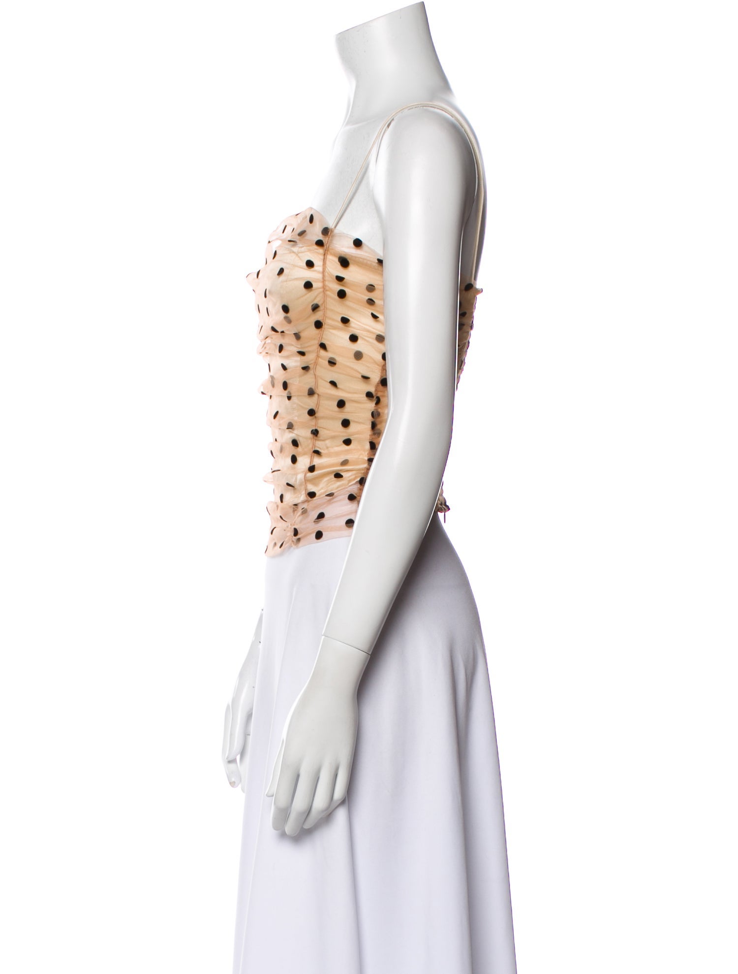 Reformation Polka Dot Print Square Neckline Crop Top w/ Tags