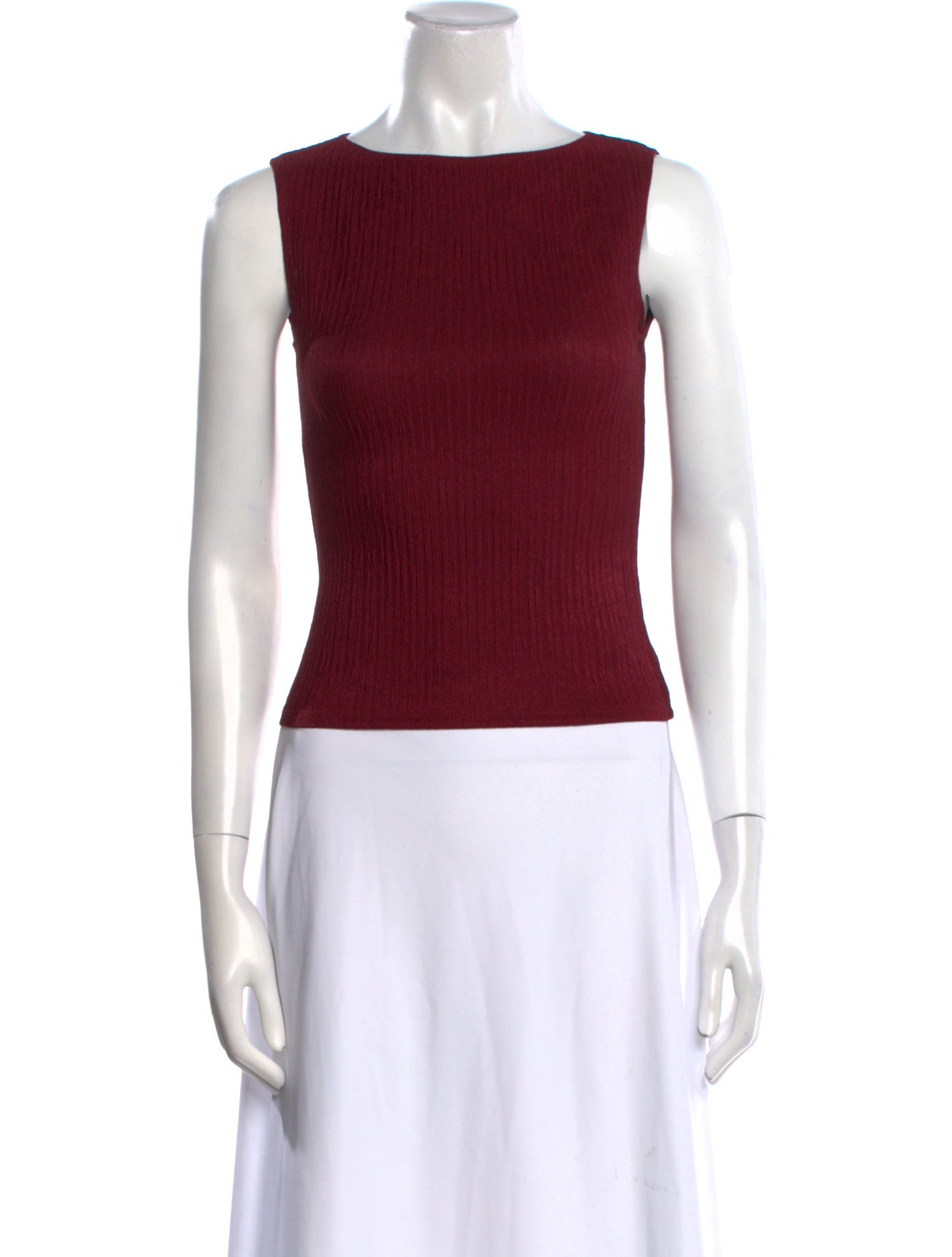 Reformation Bateau Neckline Sleeveless Crop Top