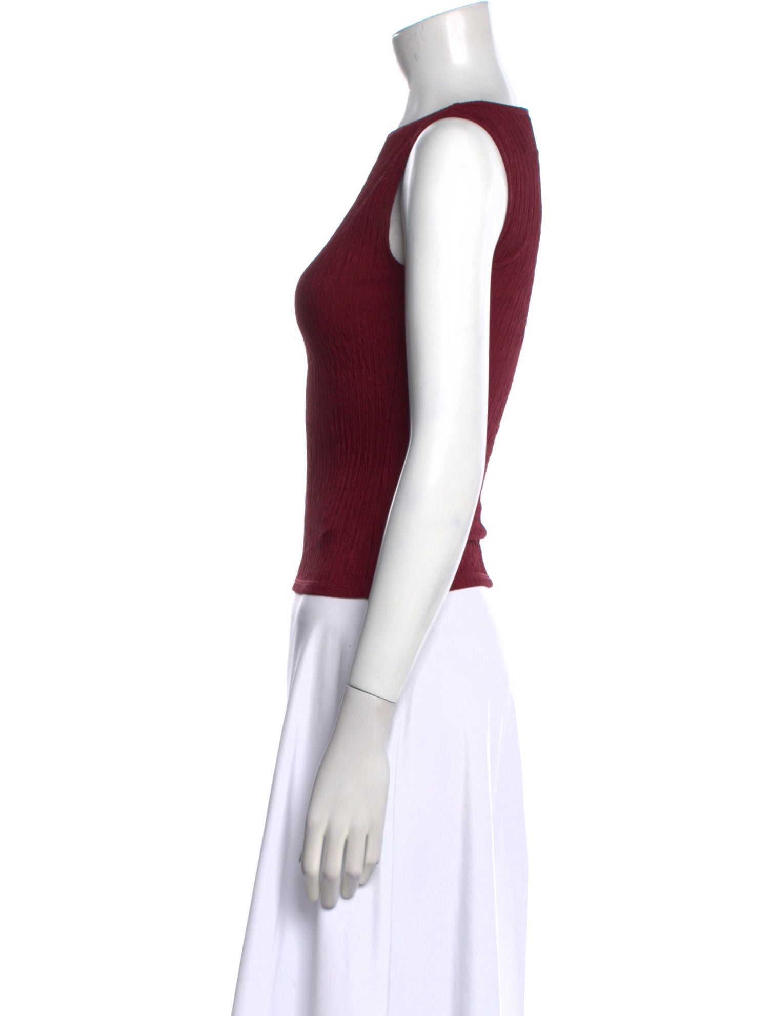 Reformation Bateau Neckline Sleeveless Crop Top