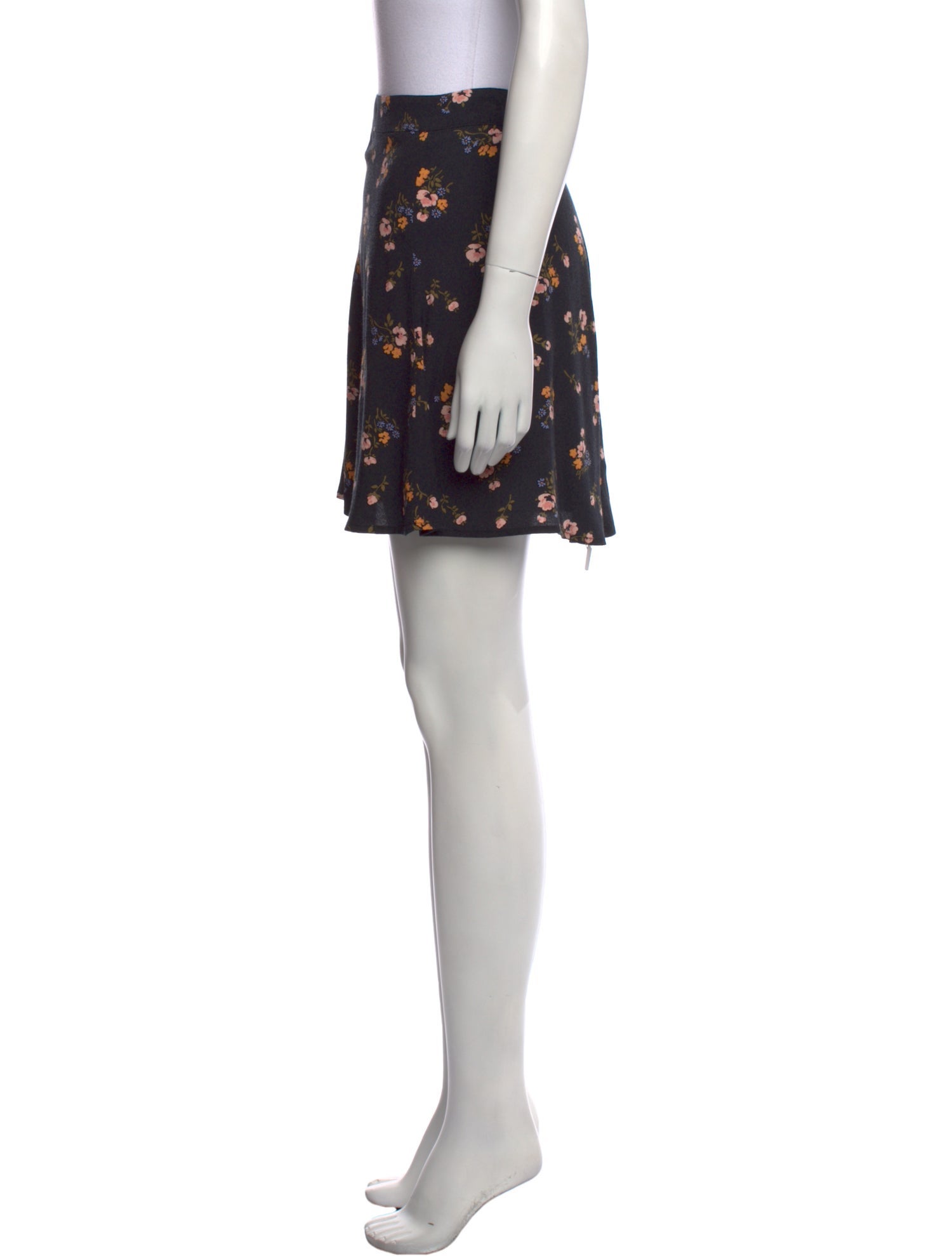 Reformation Floral Print Mini Skirt