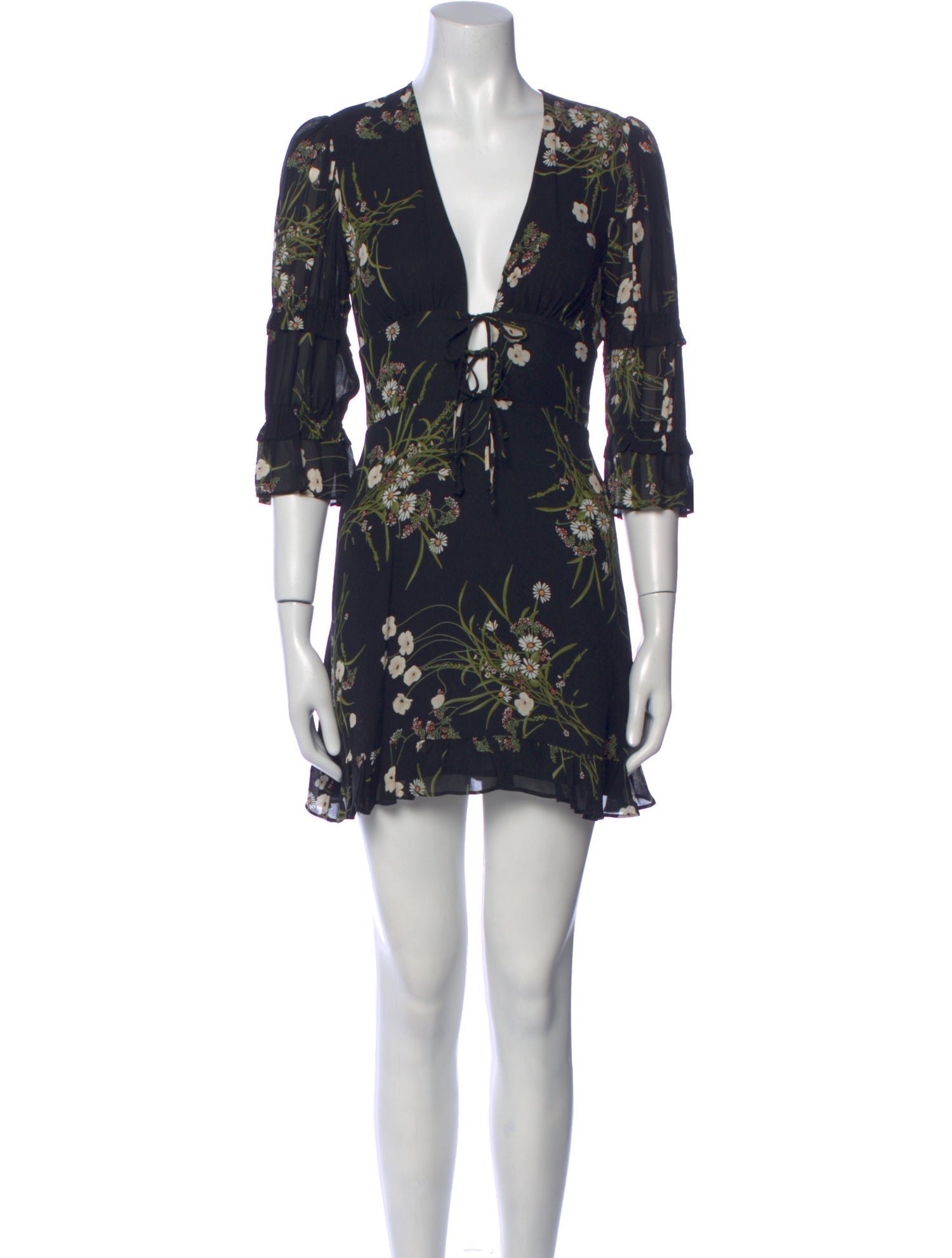 Reformation Floral Print Mini Dress