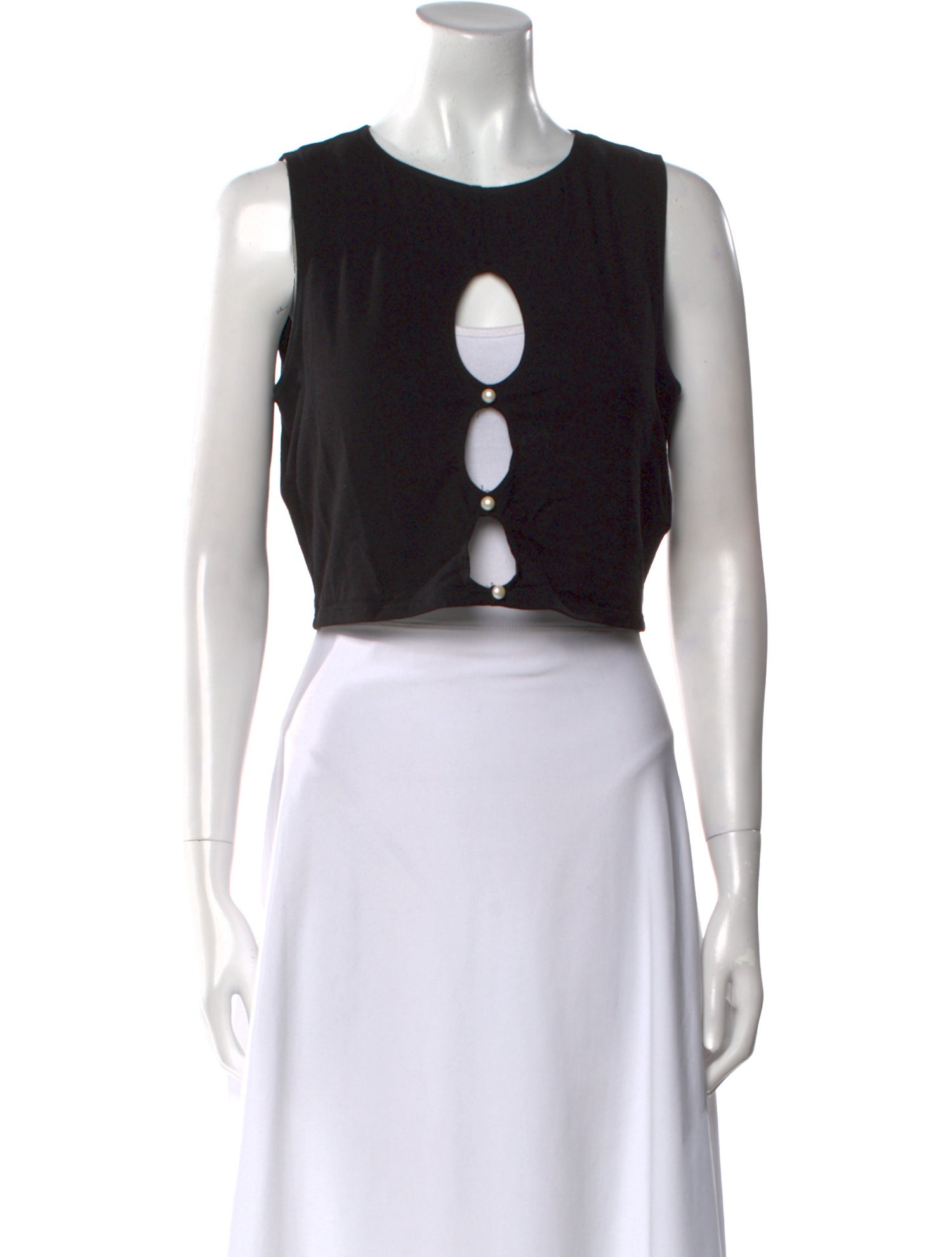 Reformation Crew Neck Sleeveless Crop Top