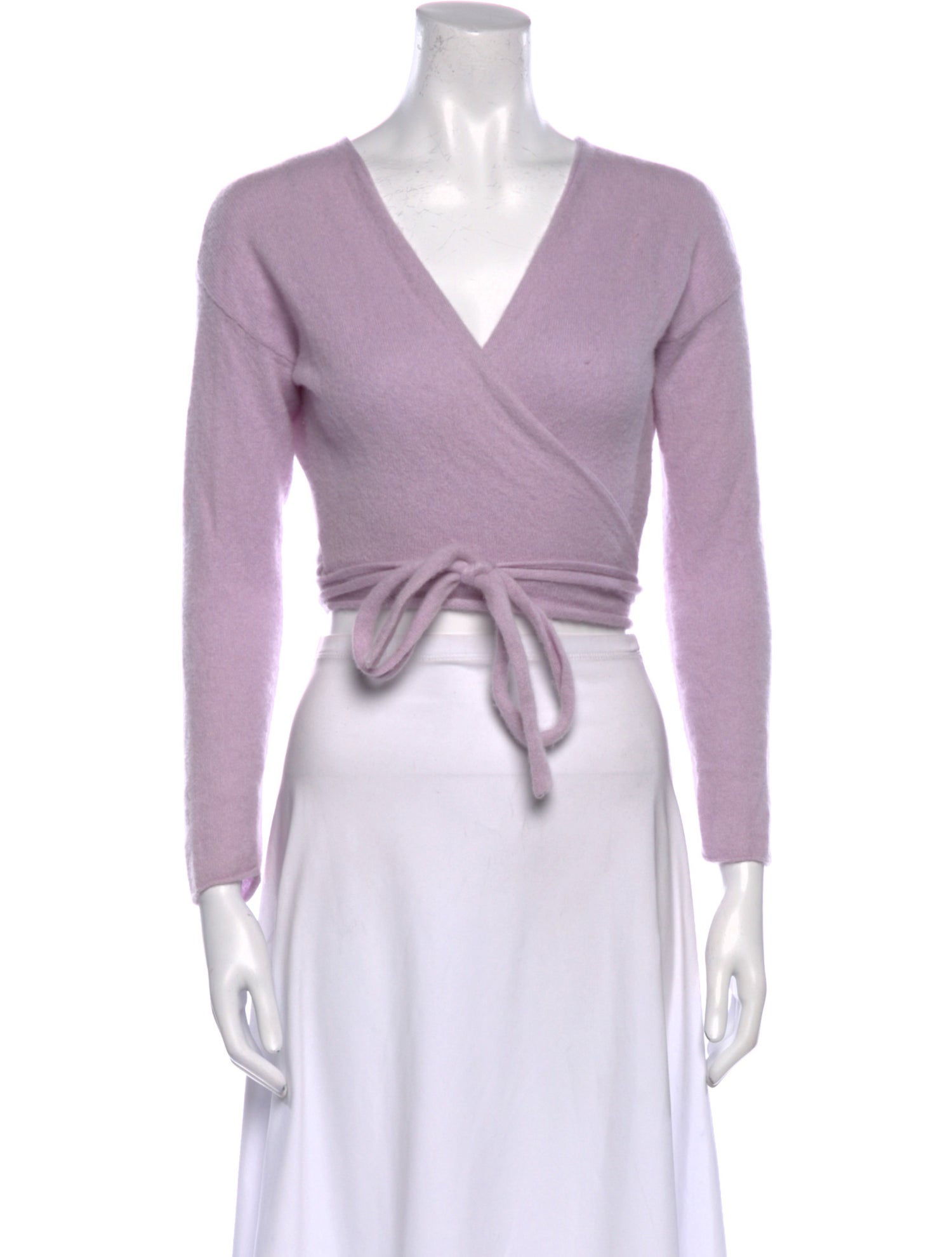 Reformation Cashmere V-Neck Crop Top