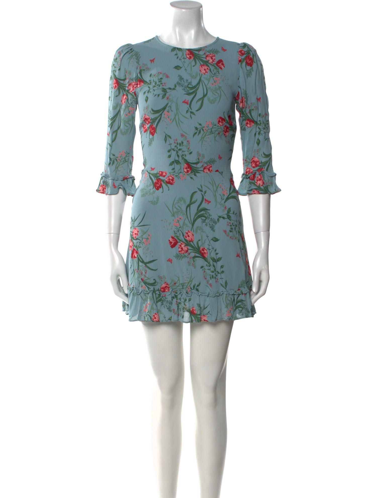 Reformation Floral Print Mini Dress