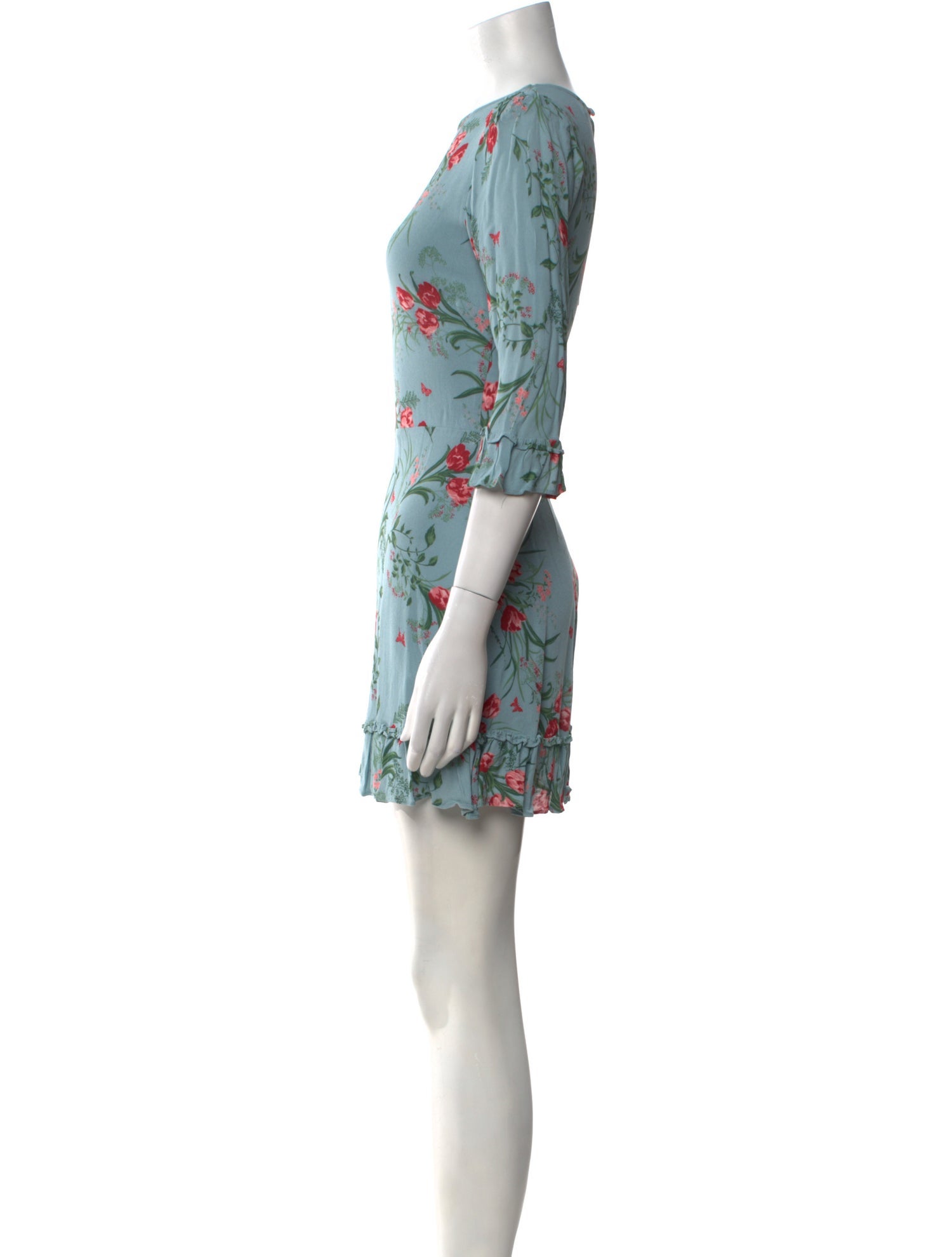 Reformation Floral Print Mini Dress