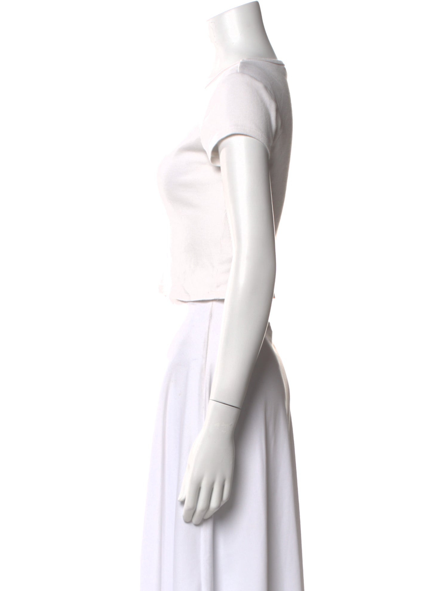 Reformation Scoop Neck Short Sleeve Crop Top