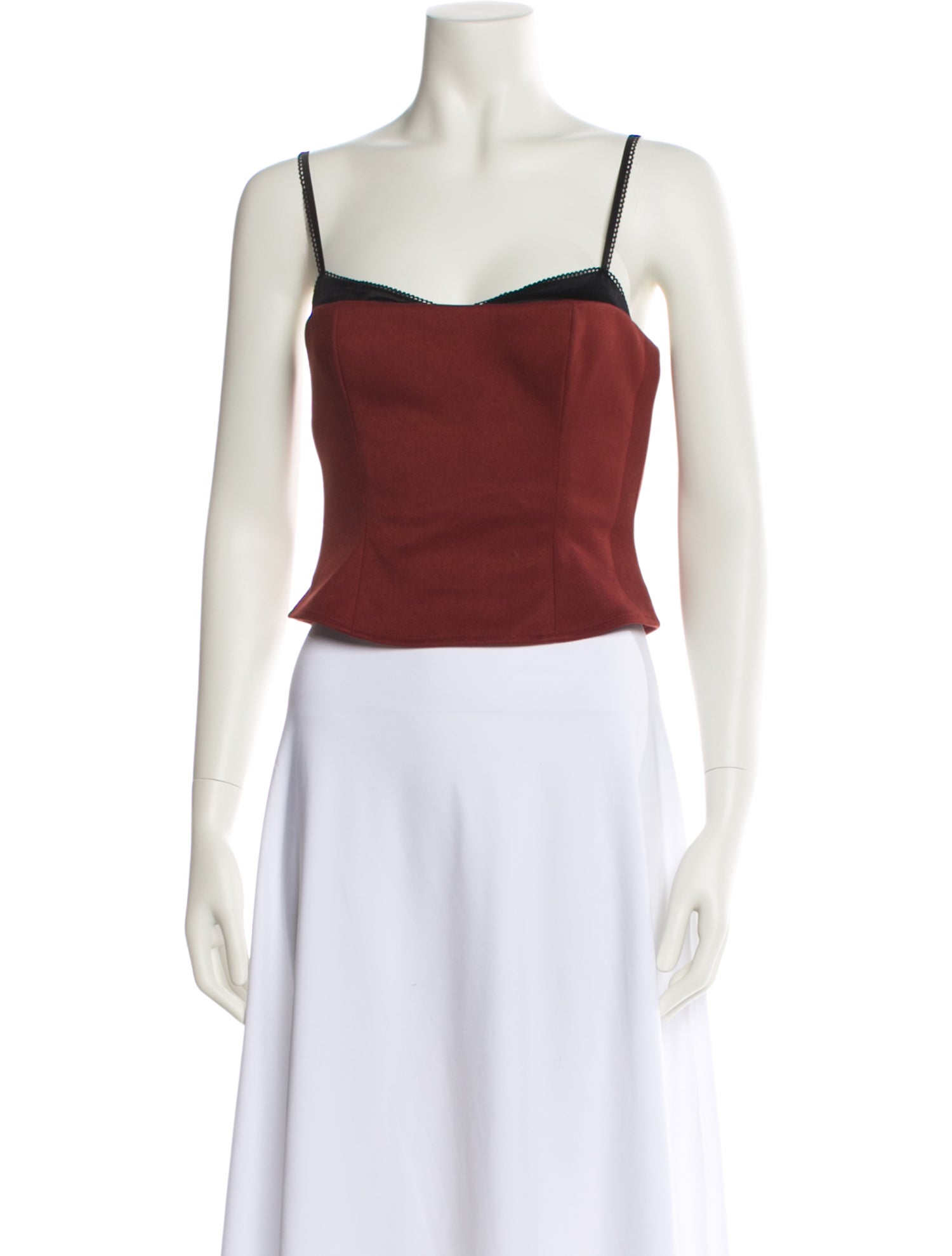 Reformation Square Neckline Sleeveless Crop Top
