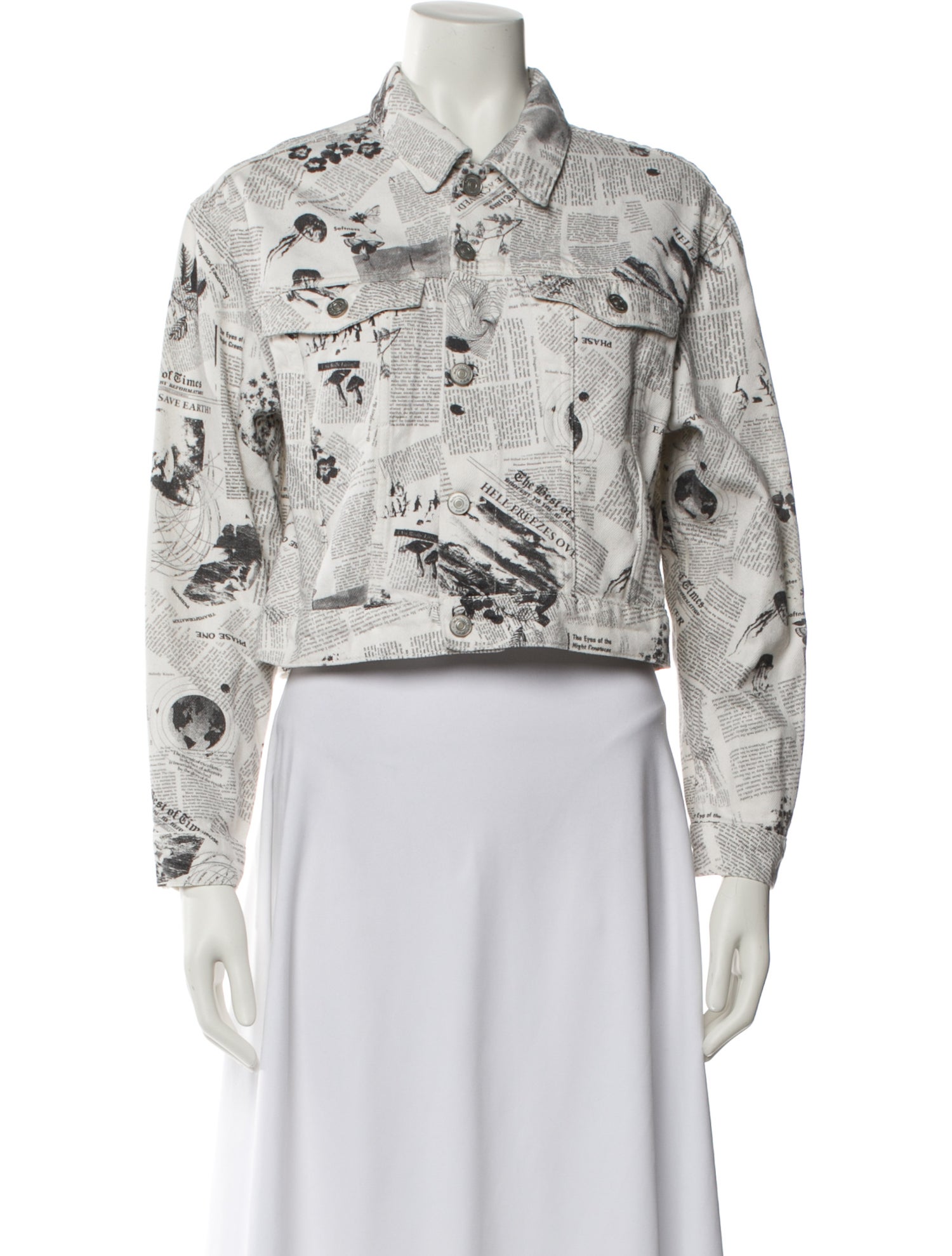 Reformation Printed Denim Jacket