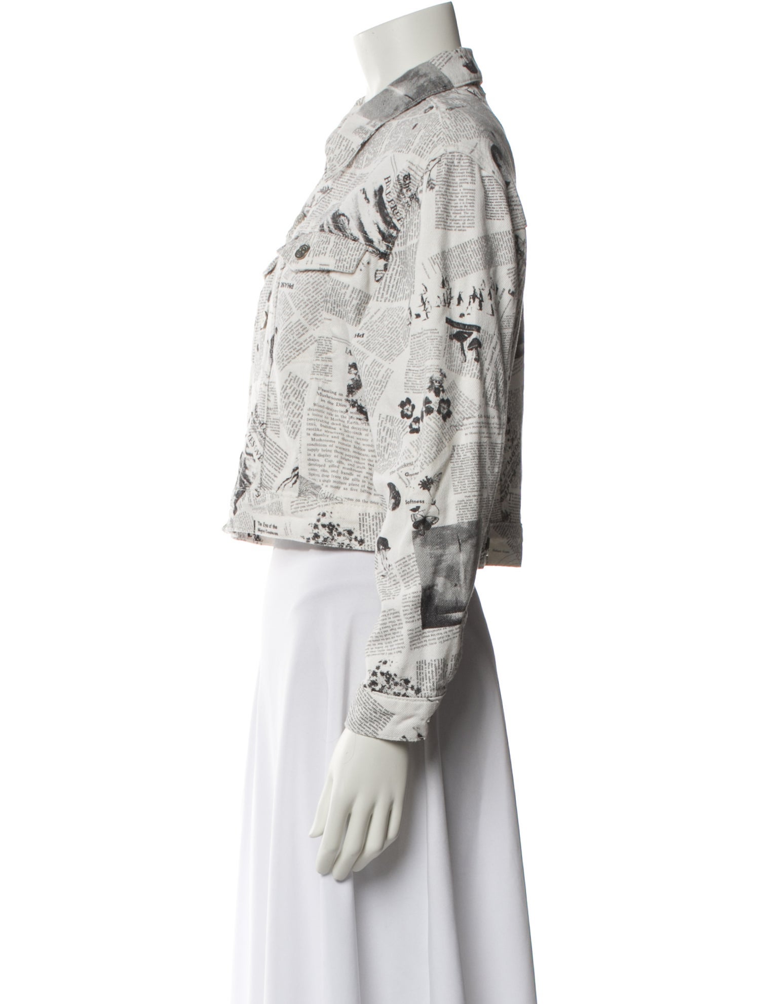 Reformation Printed Denim Jacket