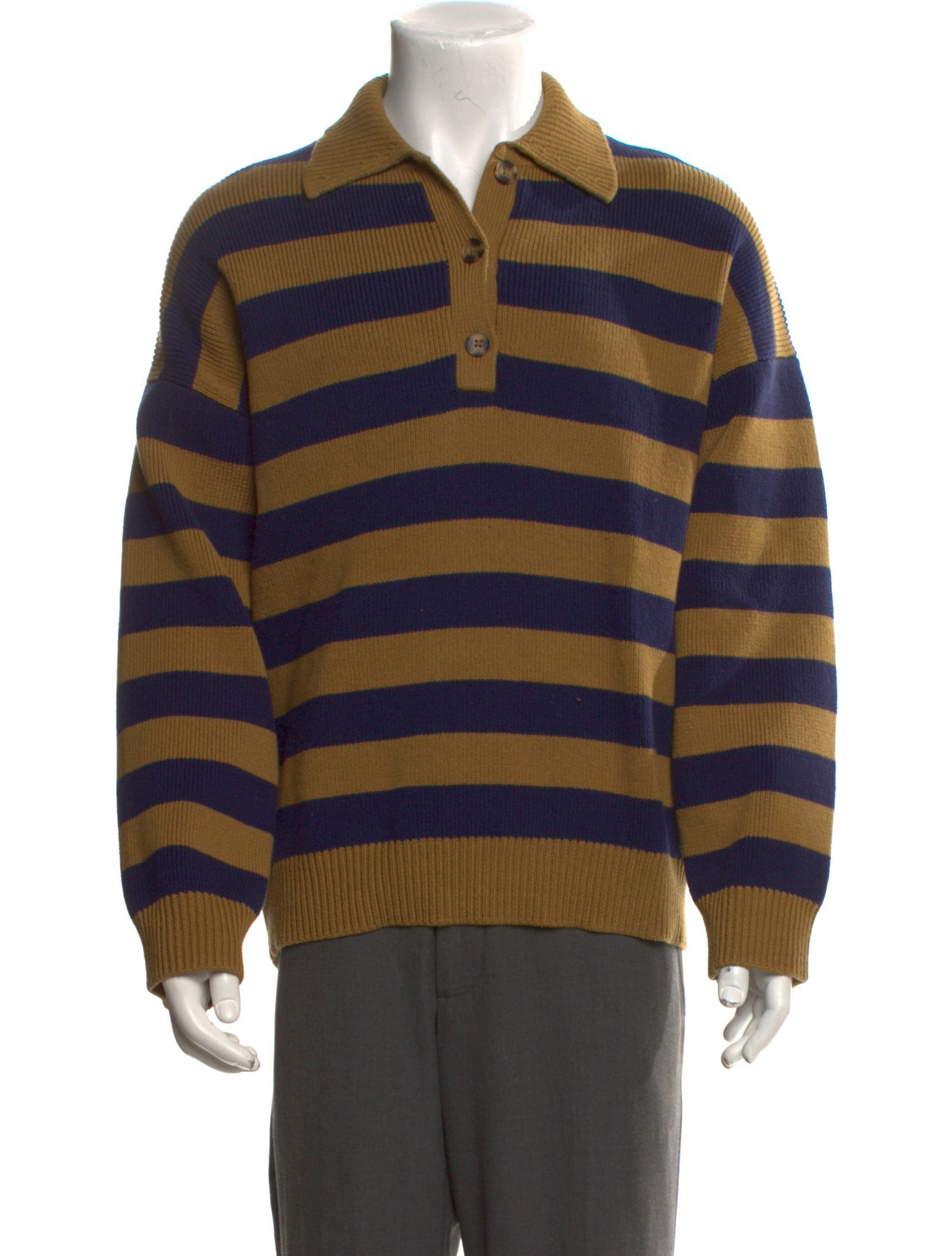 Reformation Striped Collar Polo Sweater w/ Tags