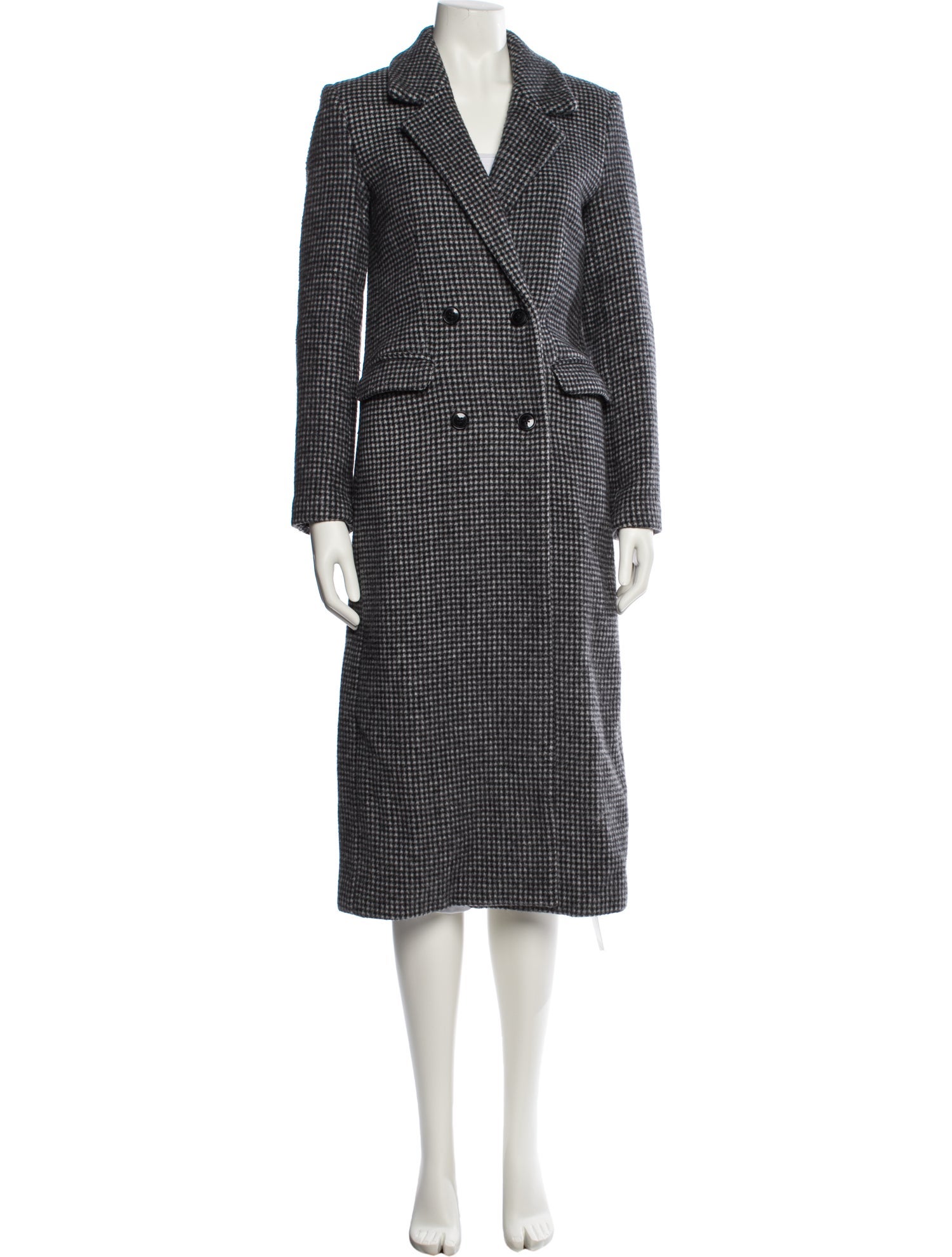 Reformation Wool Houndstooth Print Coat