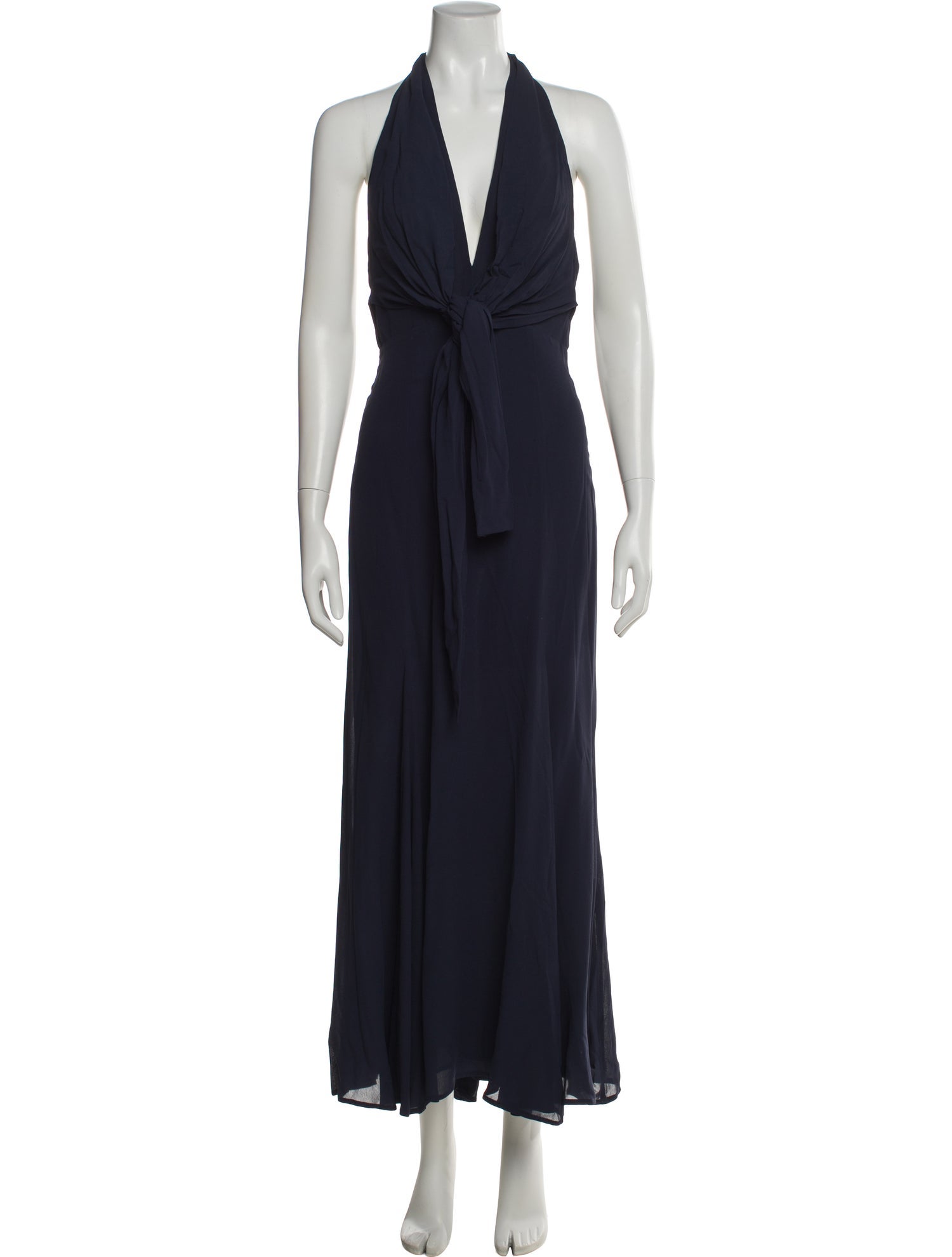 Reformation V-Neck Long Dress