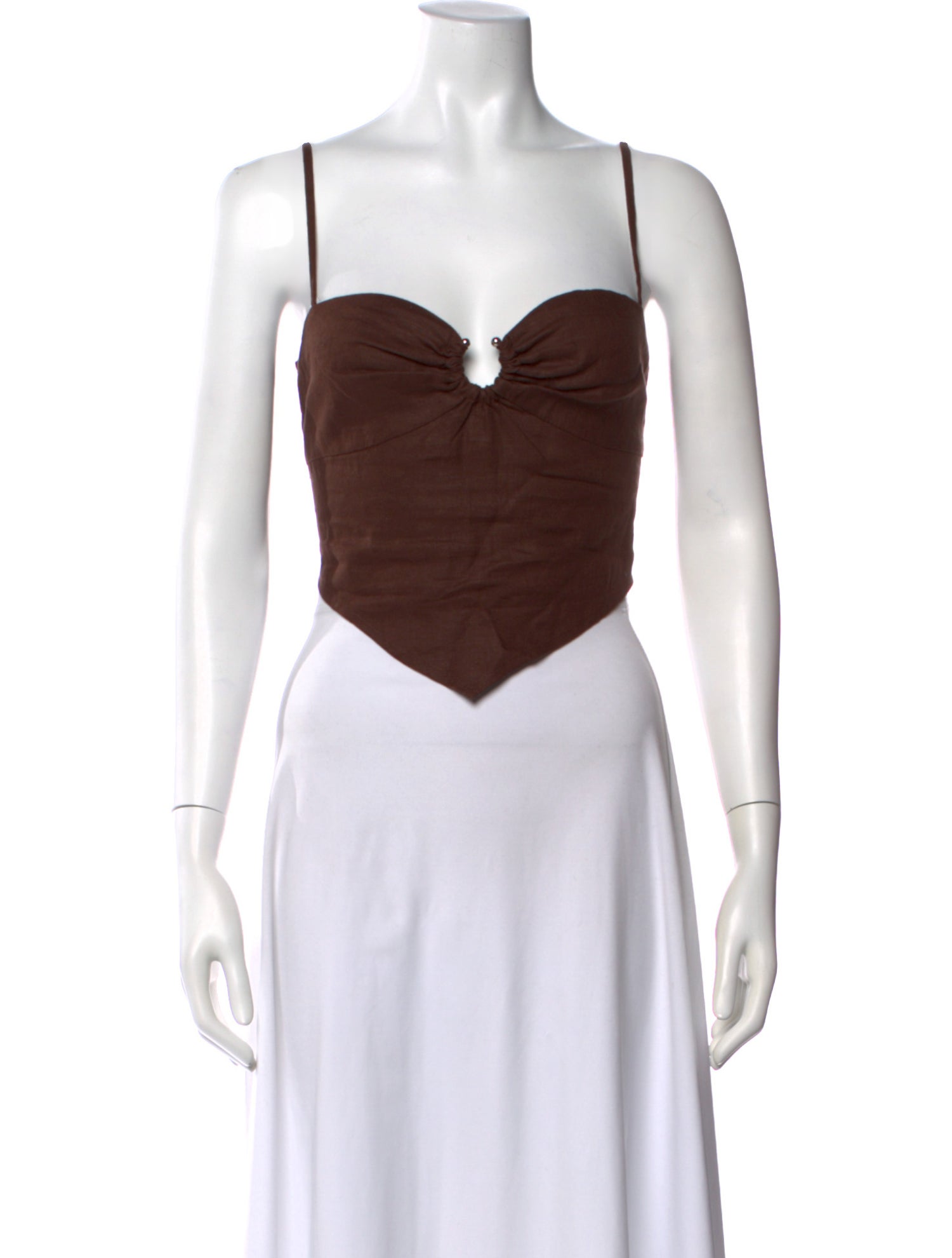 Reformation Linen Strapless Crop Top