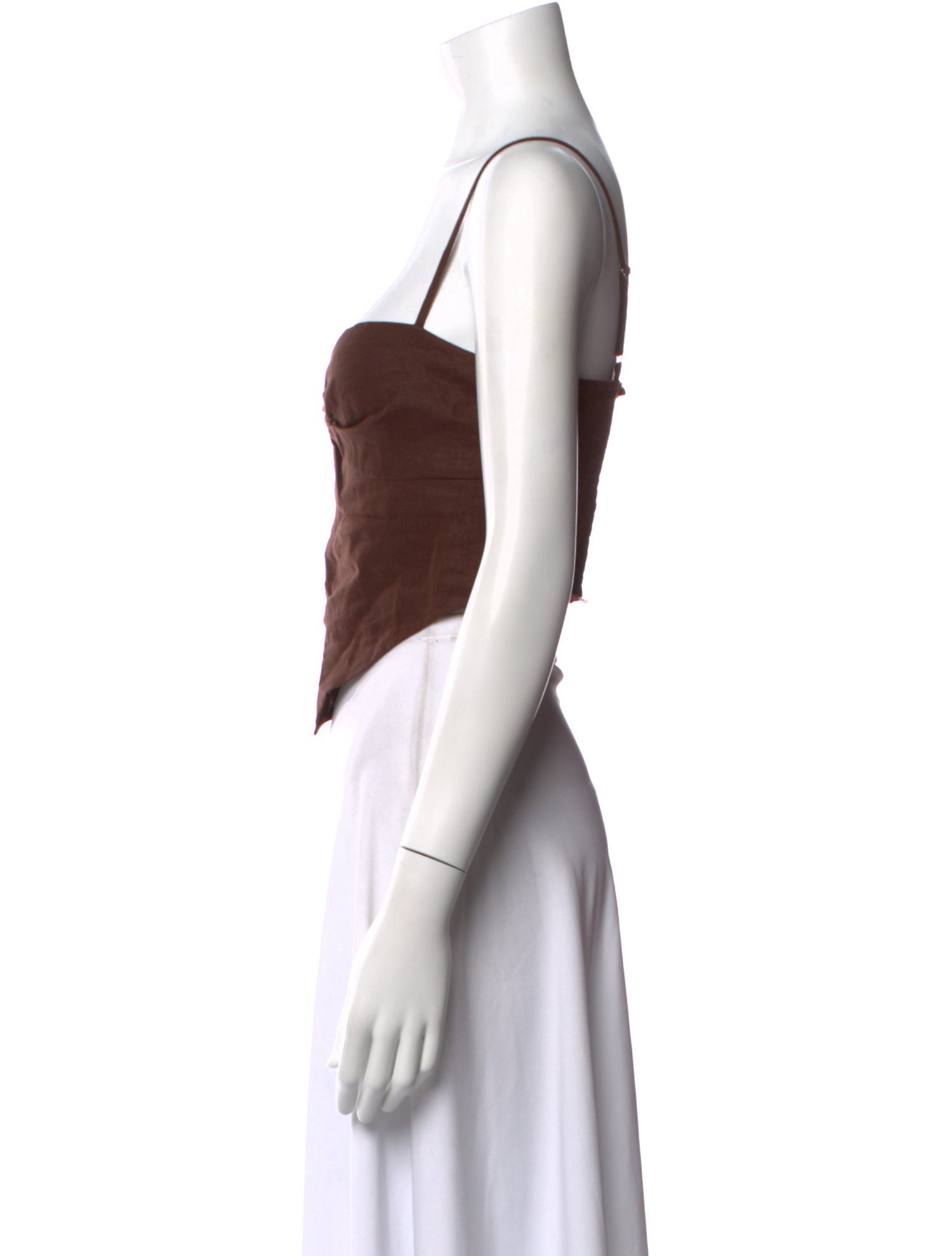 Reformation Linen Strapless Crop Top