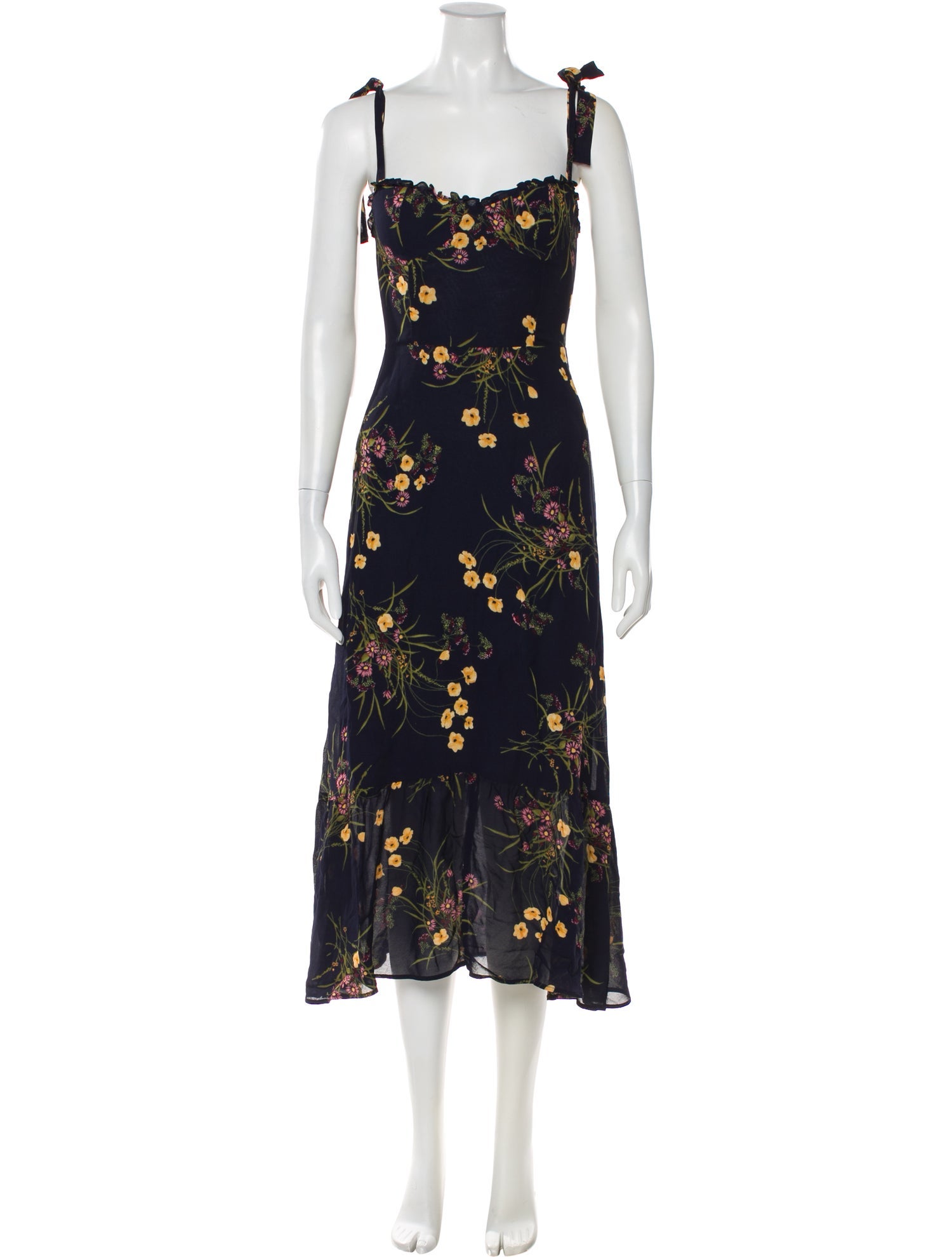 Reformation Floral Print Long Dress