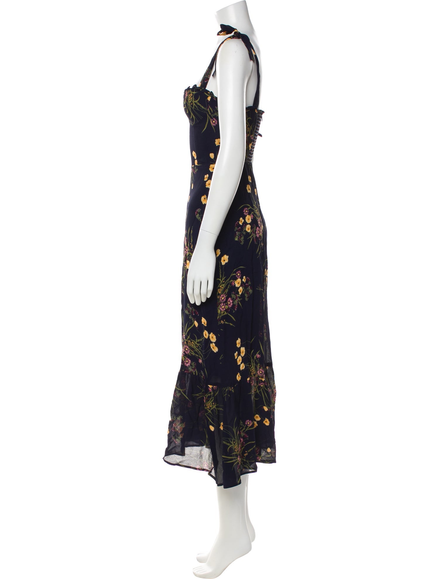 Reformation Floral Print Long Dress